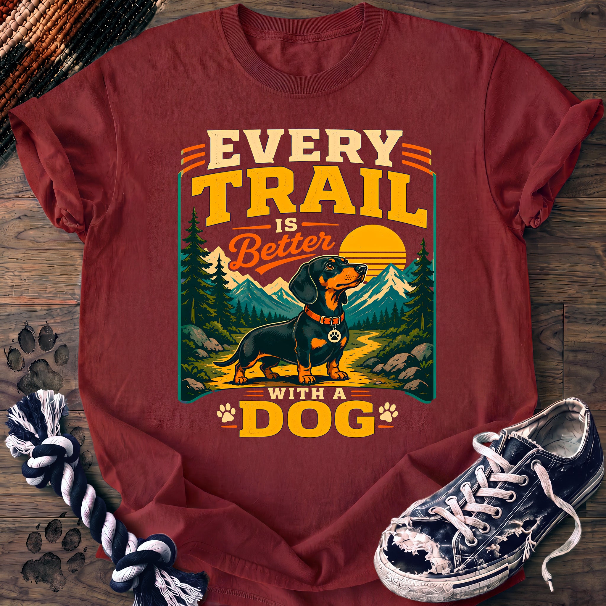 PAWSSION CLUB t-shirt in Chili color - SKU PC-0253