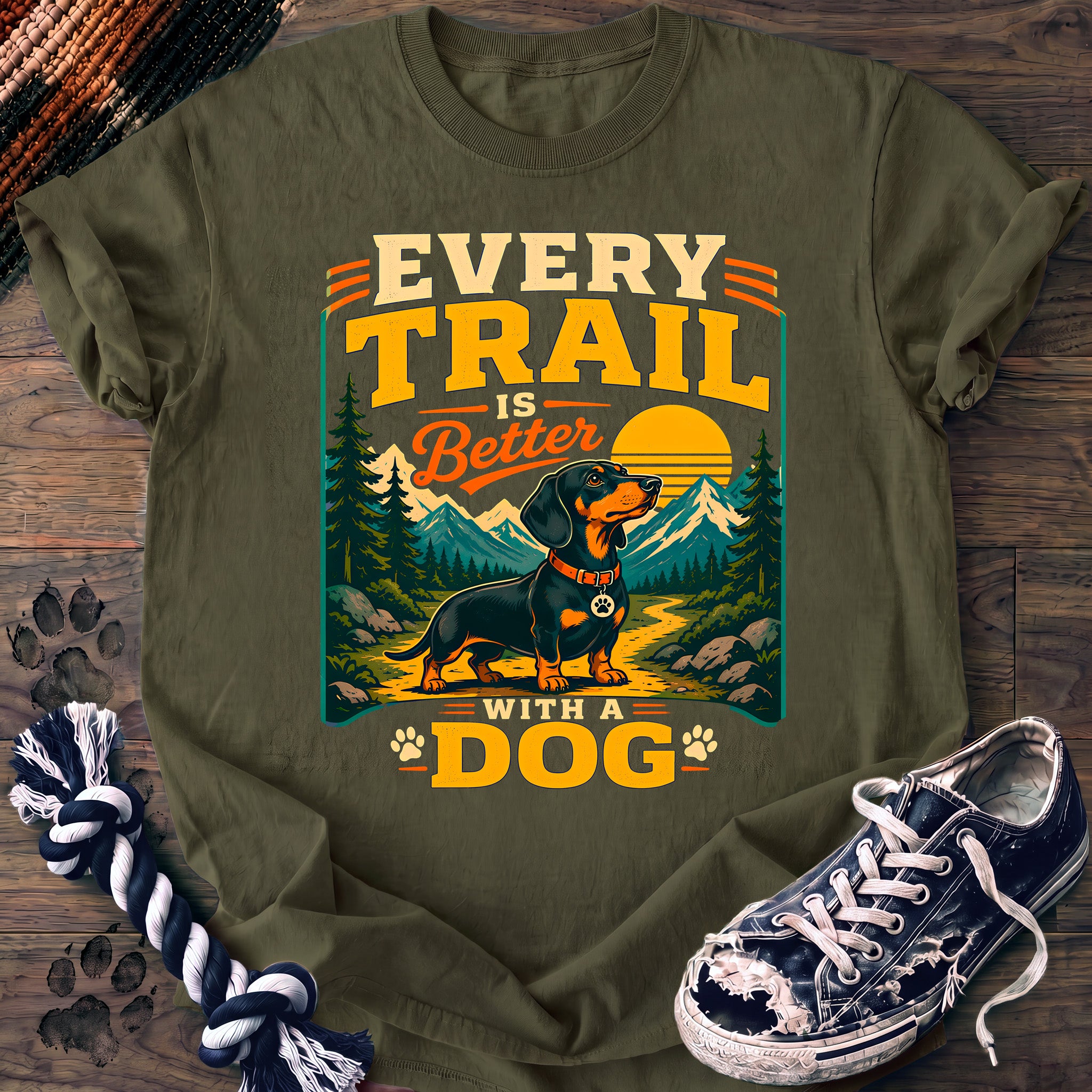 PAWSSION CLUB t-shirt in Moss color - SKU PC-0253