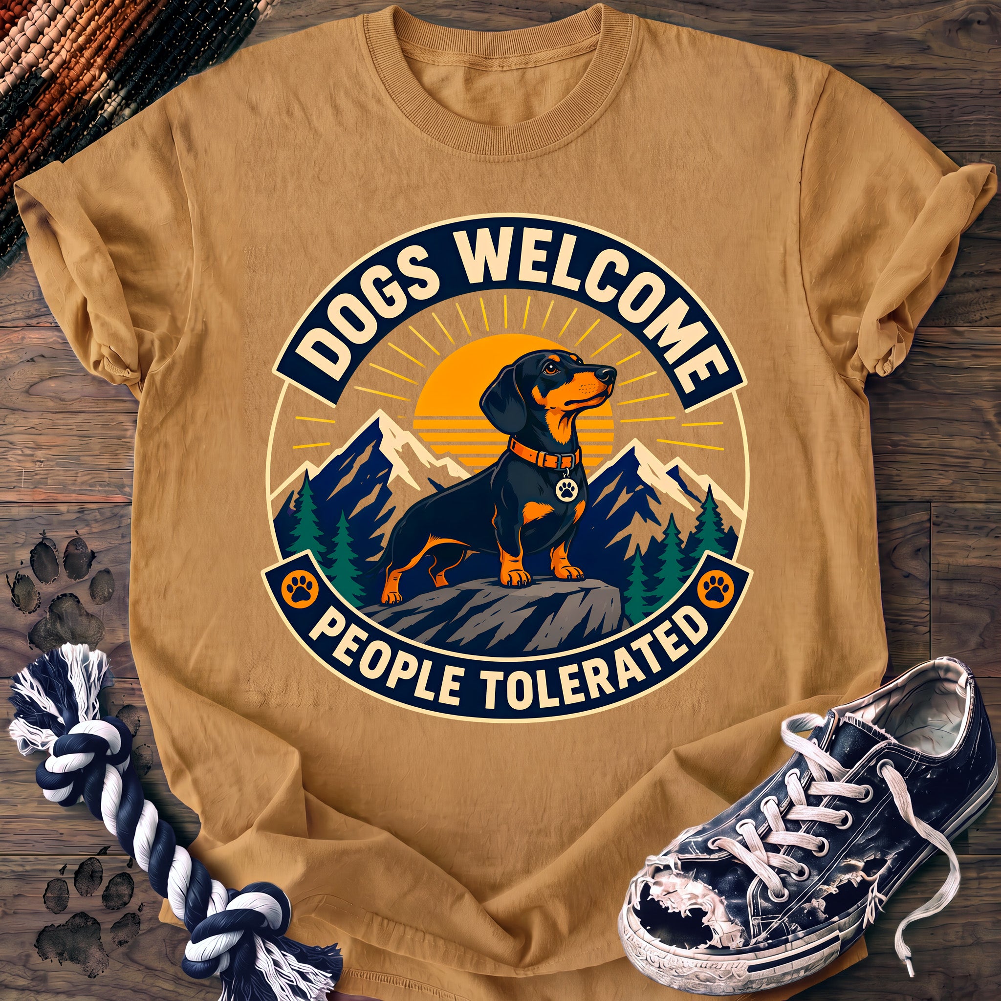 PAWSSION CLUB t-shirt in Mustard color - SKU PC-0254
