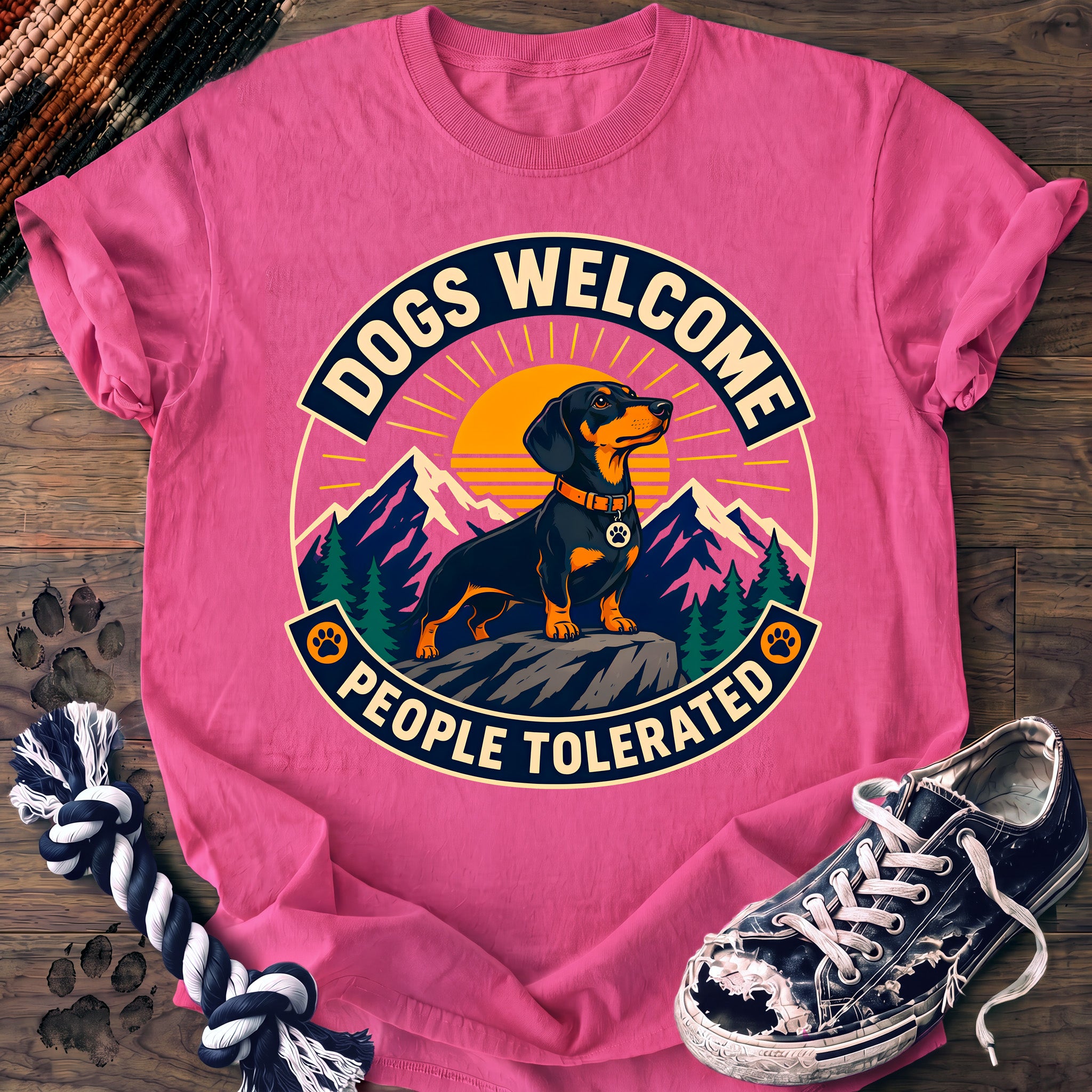 PAWSSION CLUB t-shirt in NeonPink color - SKU PC-0254