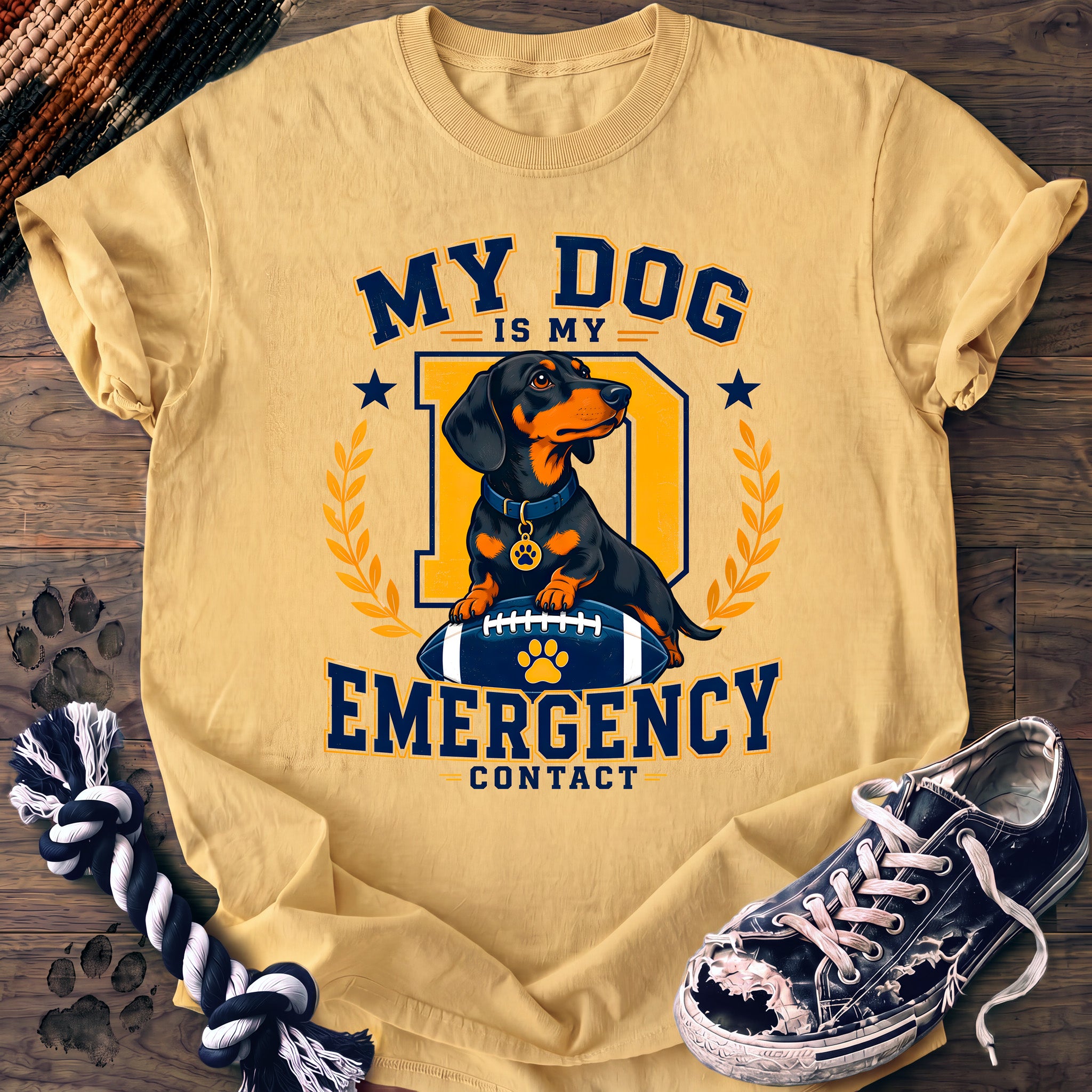 PAWSSION CLUB t-shirt in Butter color - SKU PC-0255