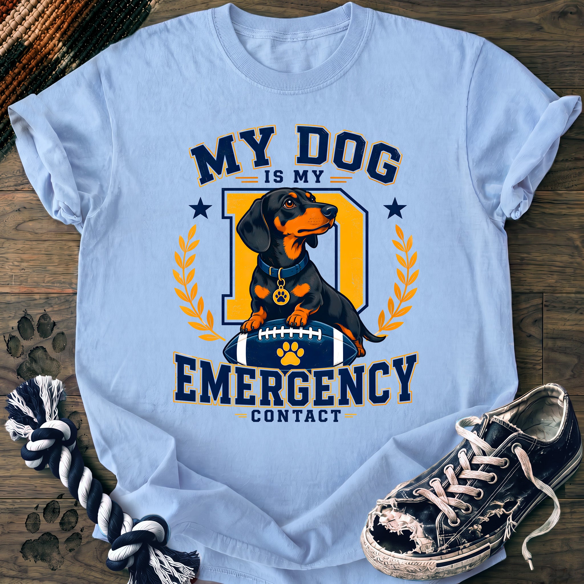 PAWSSION CLUB t-shirt in Chambray color - SKU PC-0255