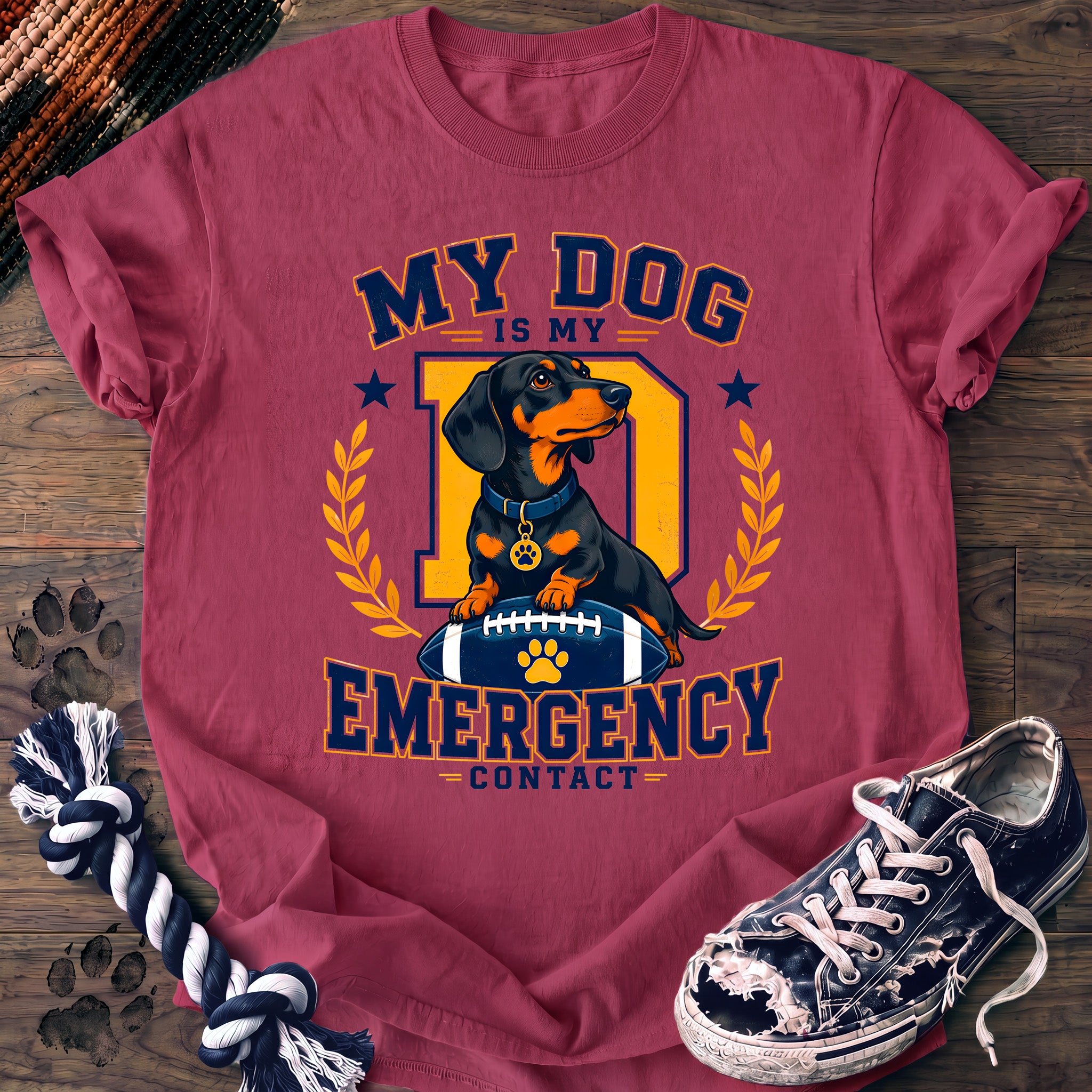 PAWSSION CLUB t-shirt in Crunchberry color - SKU PC-0255