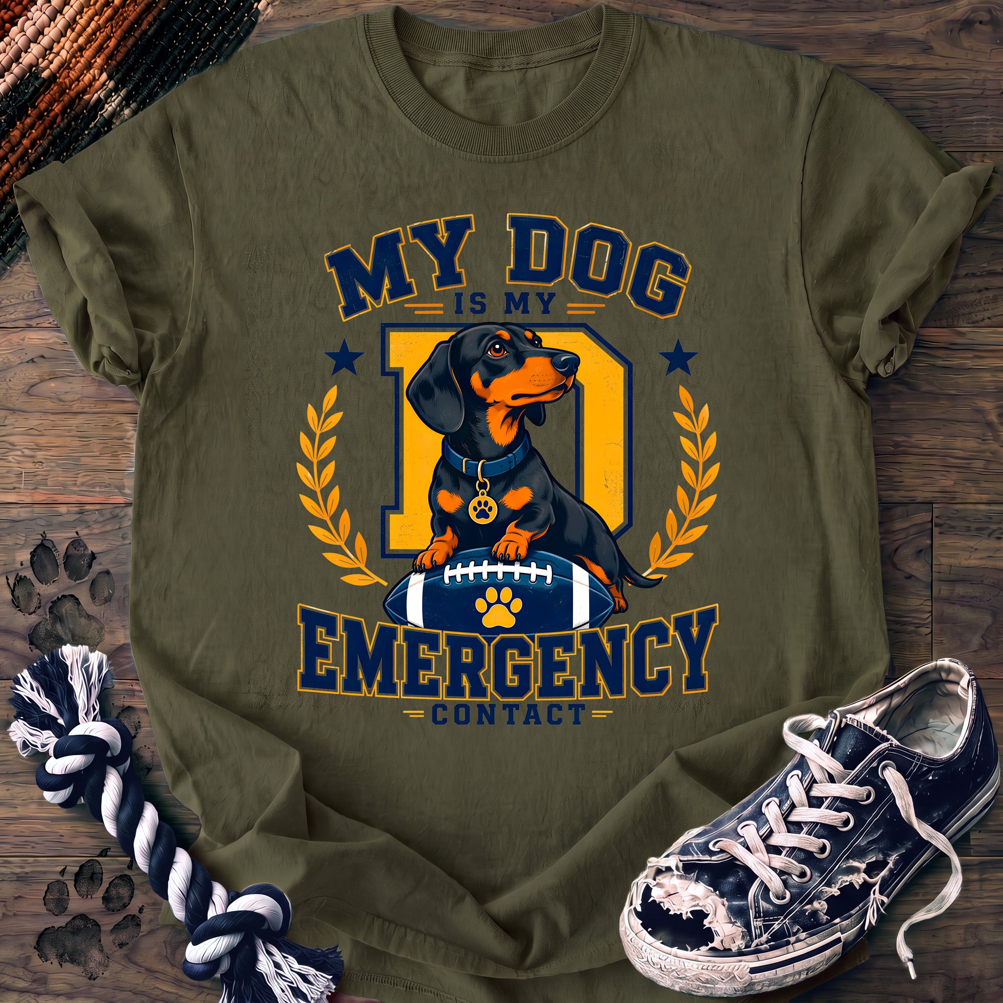 PAWSSION CLUB t-shirt in Moss color - SKU PC-0255