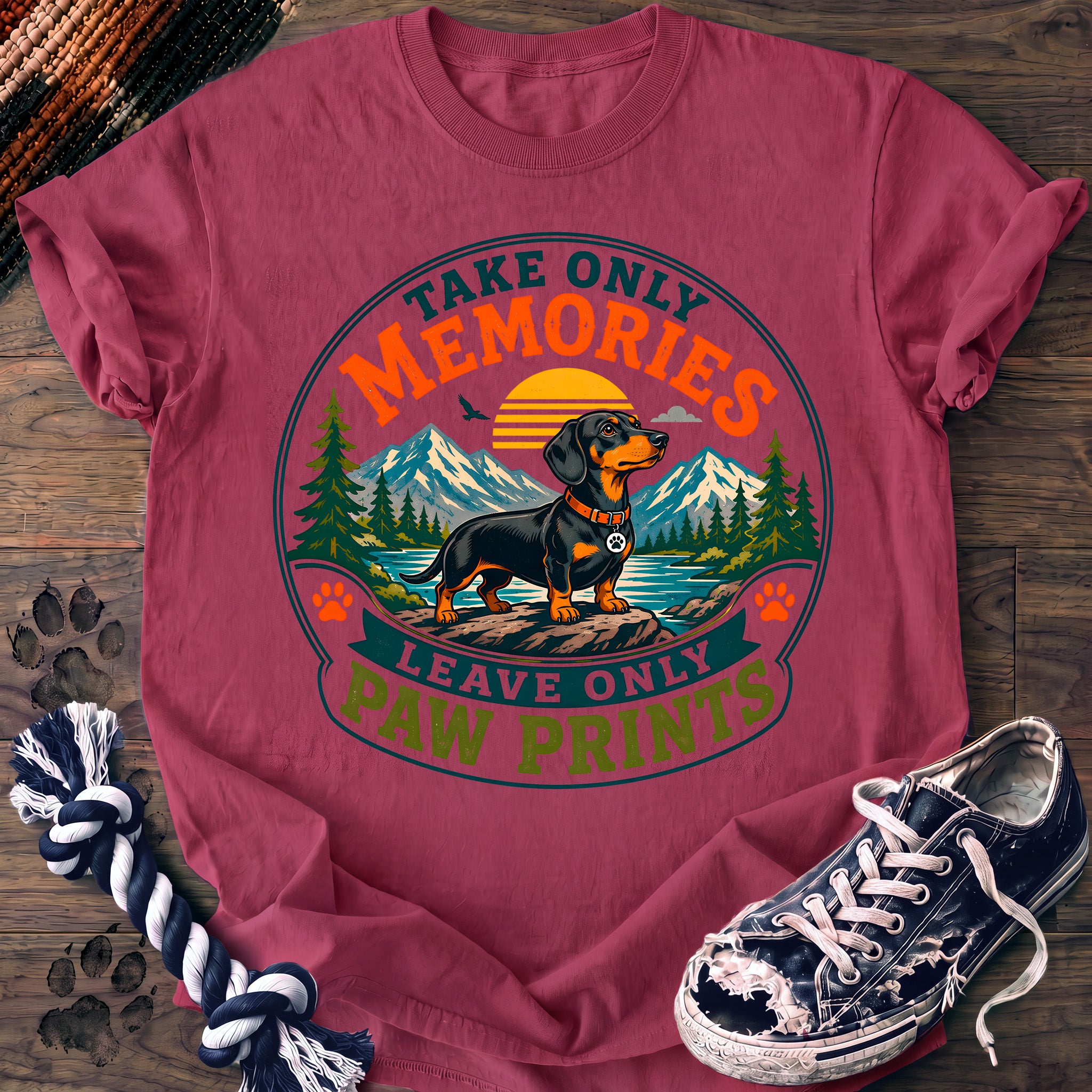 PAWSSION CLUB t-shirt in Crunchberry color - SKU PC-0256
