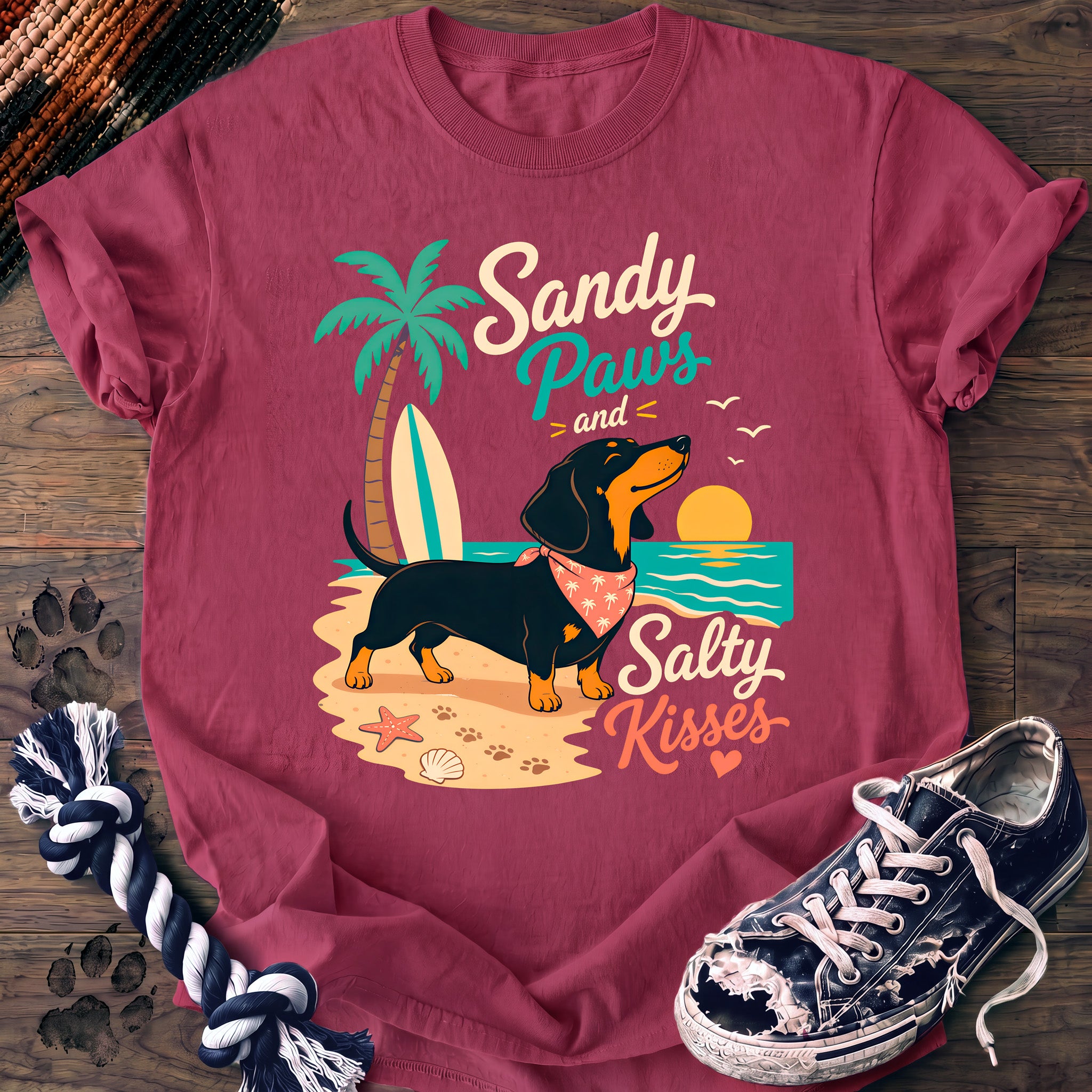 PAWSSION CLUB t-shirt in Crunchberry color - SKU PC-0257