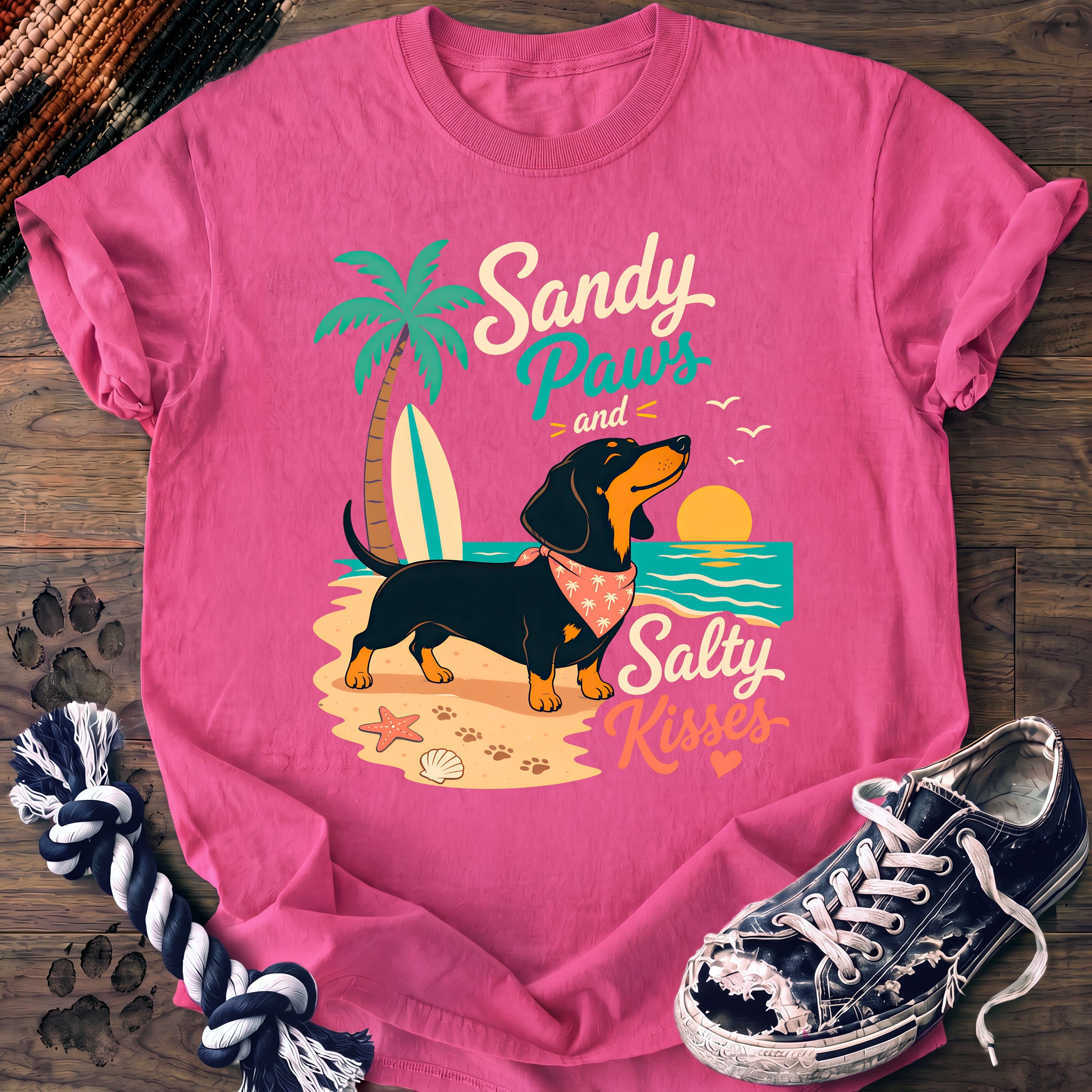 PAWSSION CLUB t-shirt in NeonPink color - SKU PC-0257