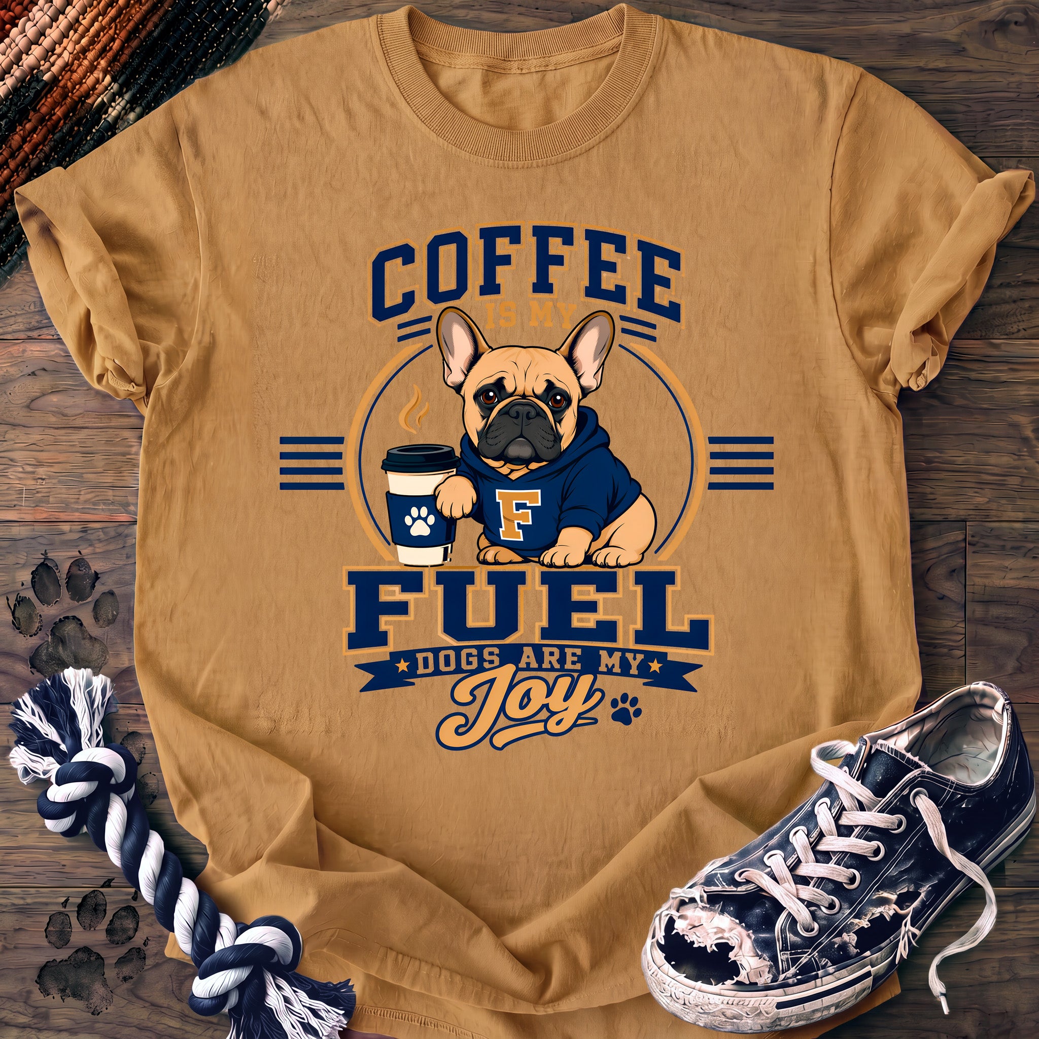 PAWSSION CLUB t-shirt in Mustard color - SKU PC-0258