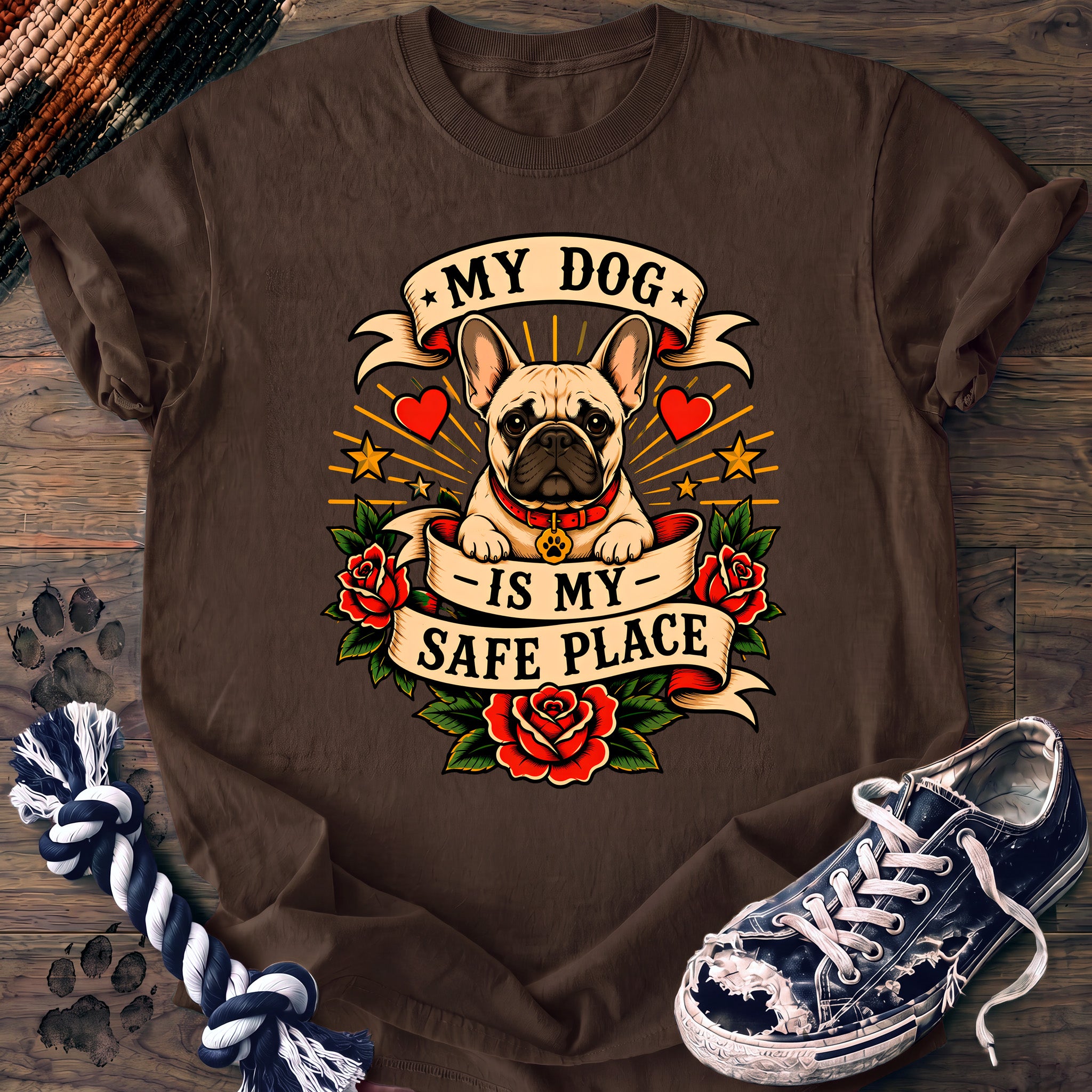 PAWSSION CLUB t-shirt in Espresso color - SKU PC-0261