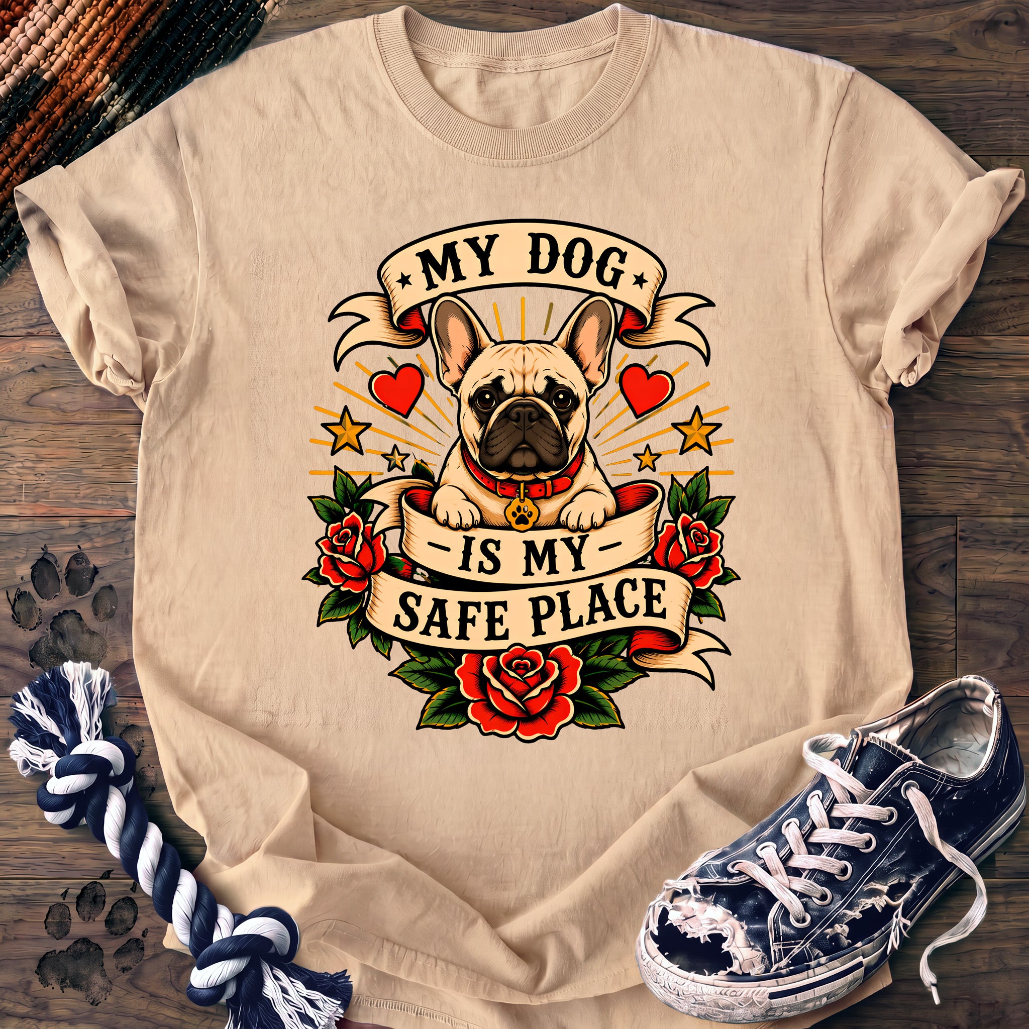 PAWSSION CLUB t-shirt in Ivory color - SKU PC-0261