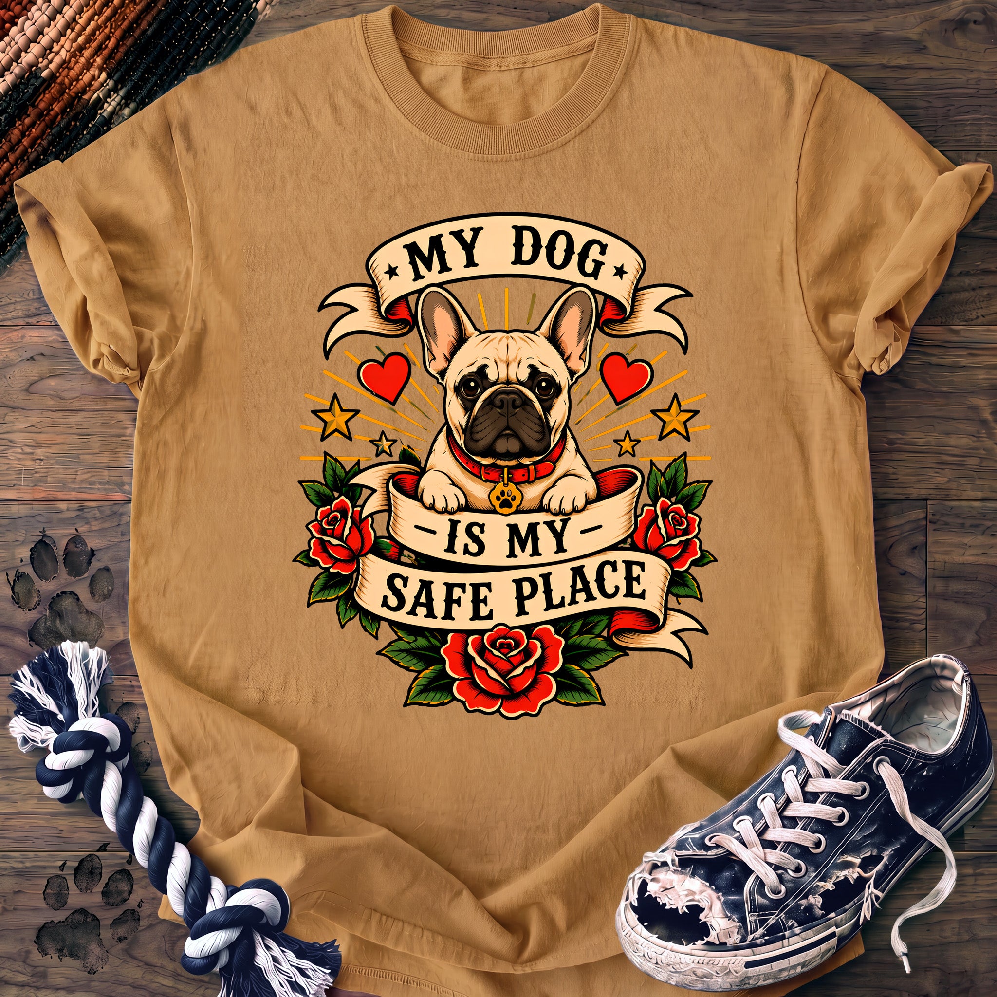 PAWSSION CLUB t-shirt in Mustard color - SKU PC-0261