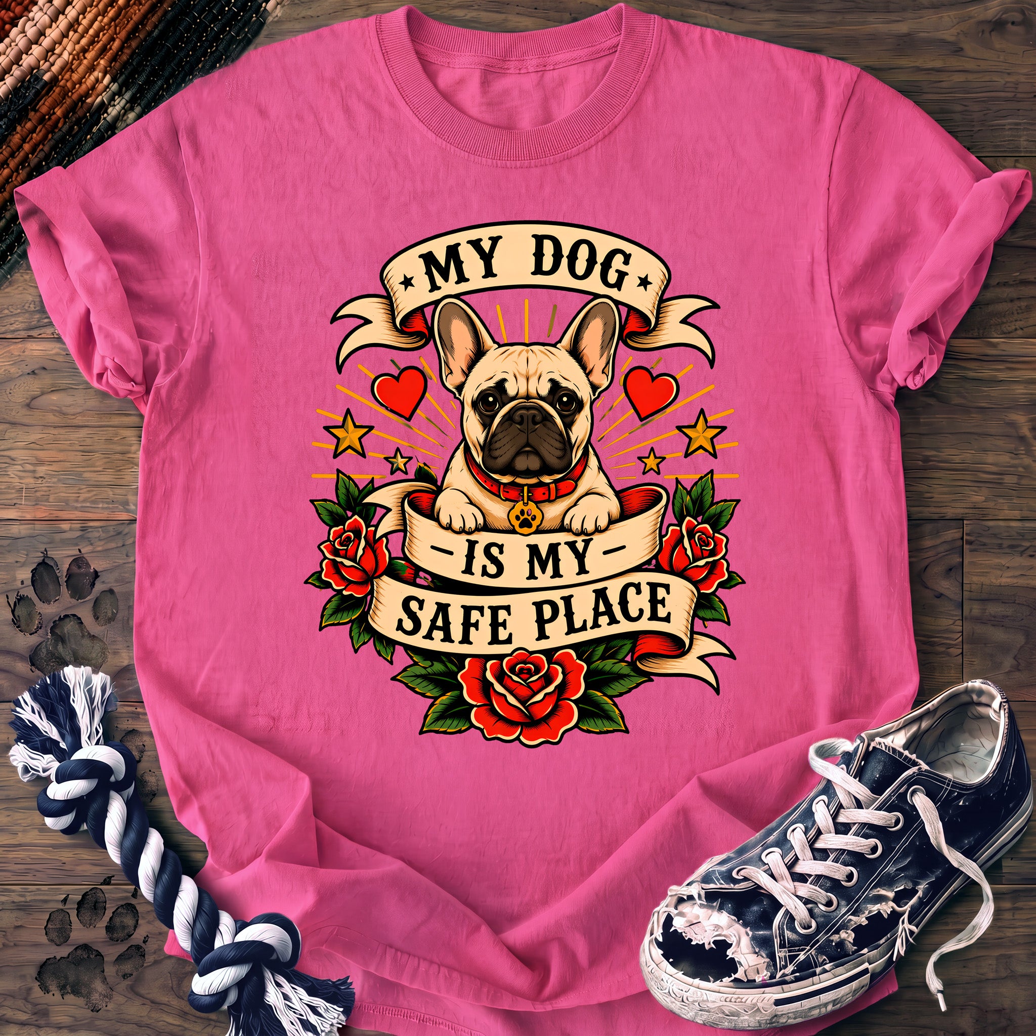 PAWSSION CLUB t-shirt in NeonPink color - SKU PC-0261