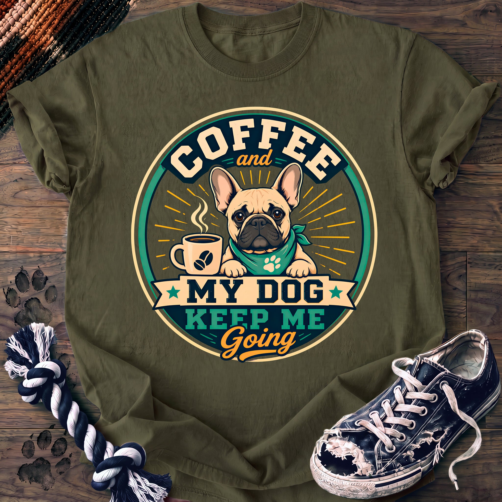 PAWSSION CLUB t-shirt in Moss color - SKU PC-0262
