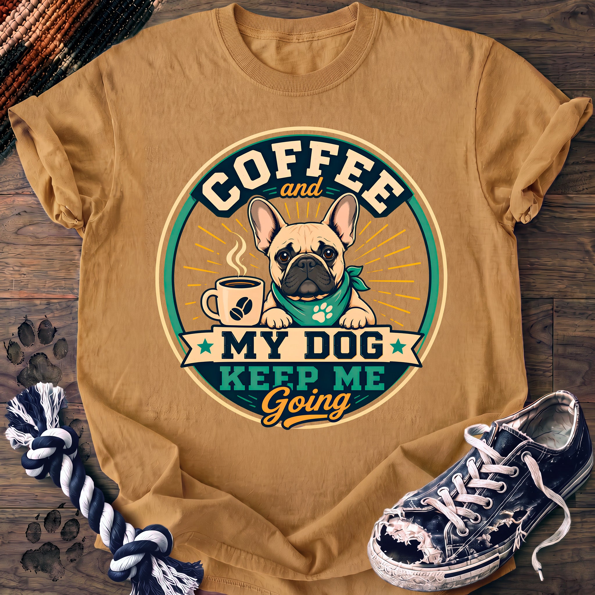 PAWSSION CLUB t-shirt in Mustard color - SKU PC-0262