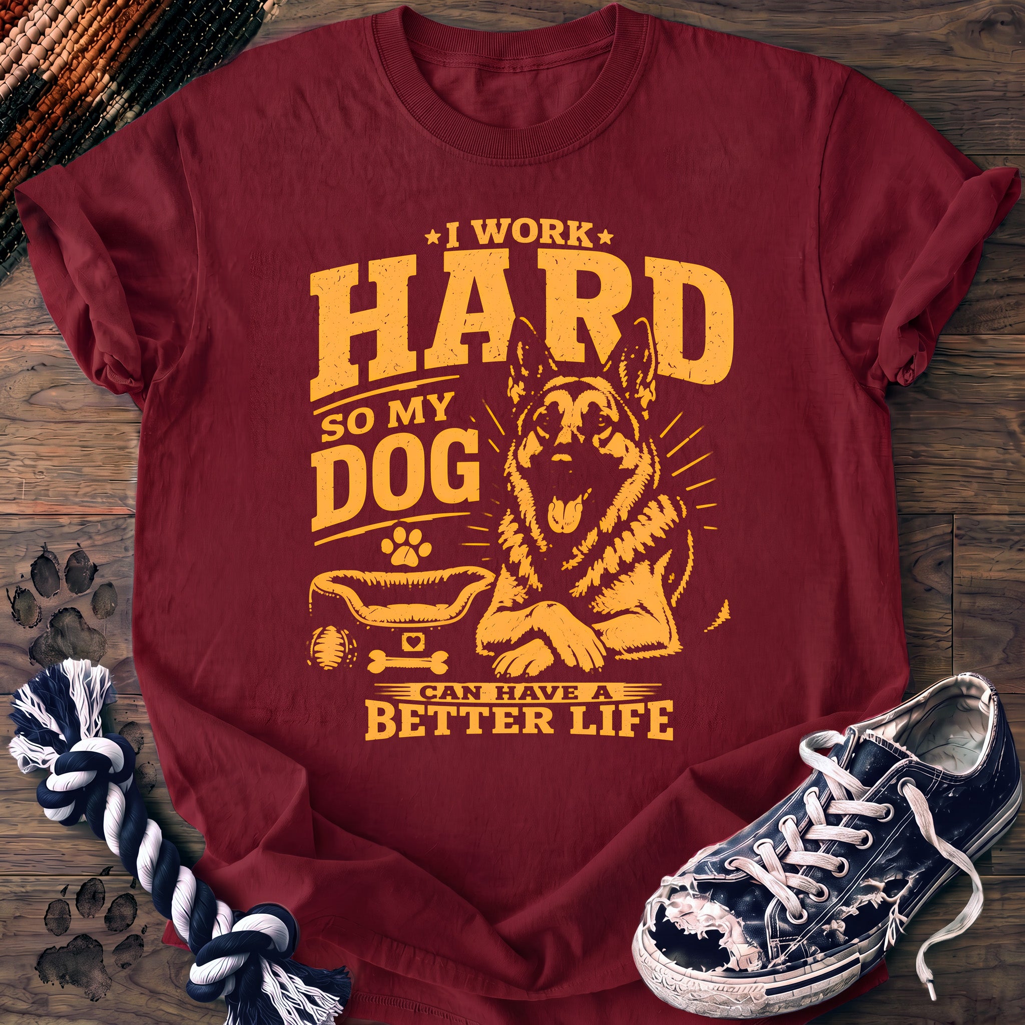 PAWSSION CLUB t-shirt in Crimson color - SKU PC-0263