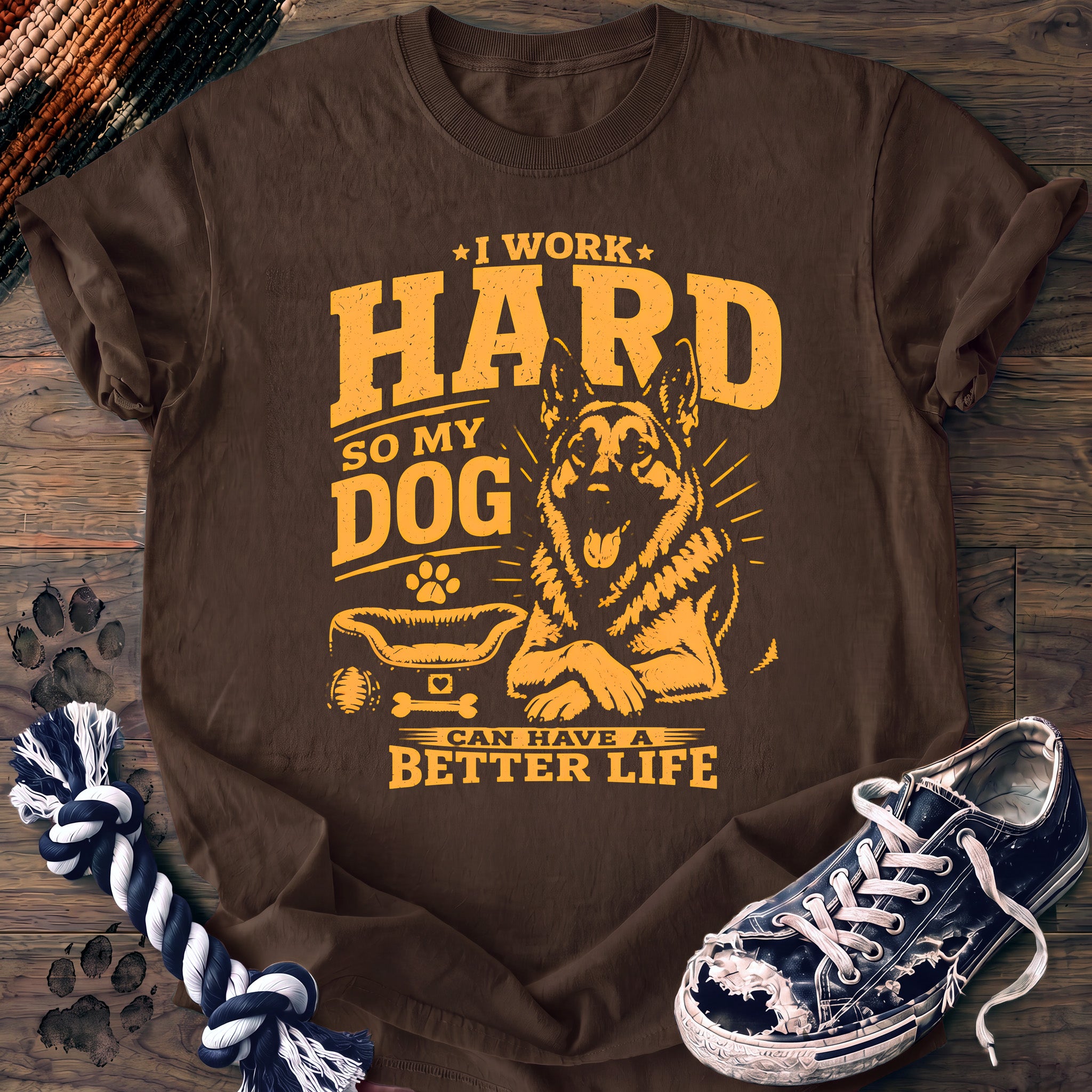 PAWSSION CLUB t-shirt in Espresso color - SKU PC-0263