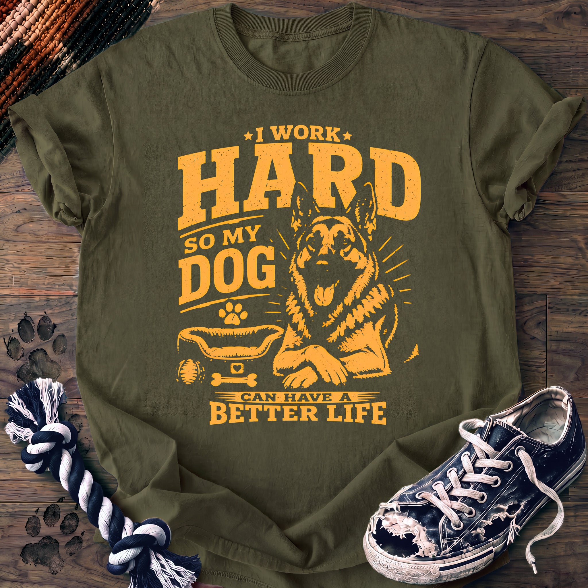 PAWSSION CLUB t-shirt in Moss color - SKU PC-0263