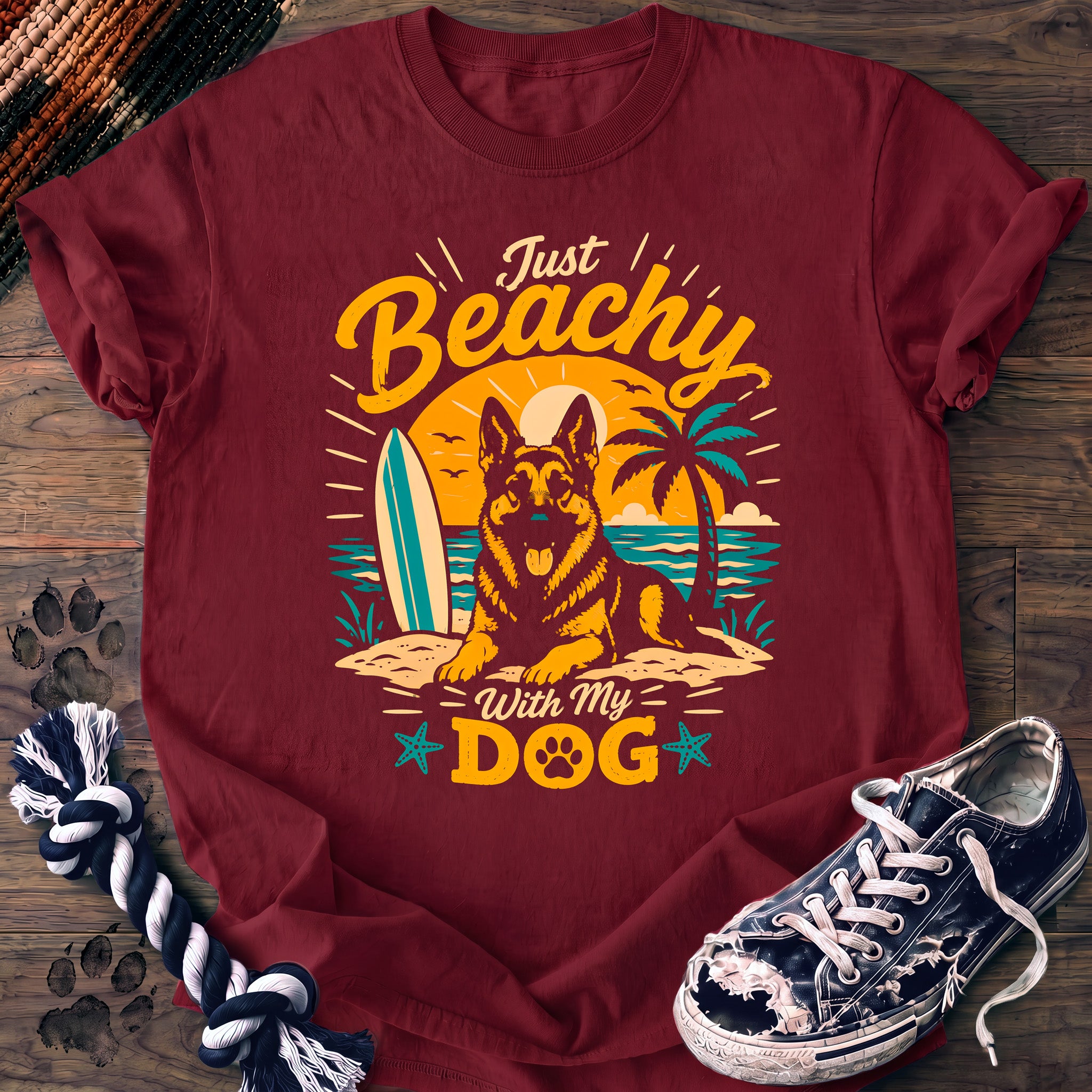 PAWSSION CLUB t-shirt in Crimson color - SKU PC-0266