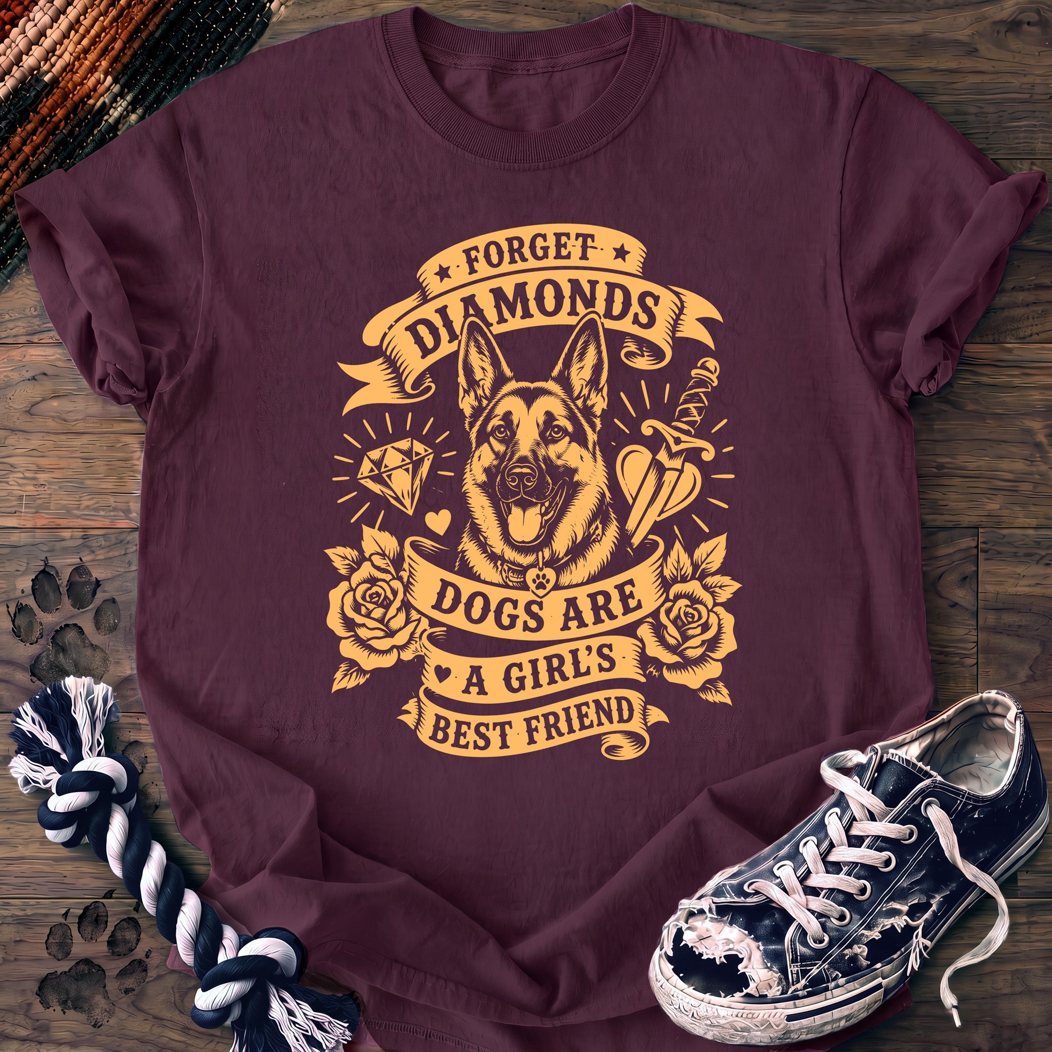 PAWSSION CLUB t-shirt in Berry color - SKU PC-0267