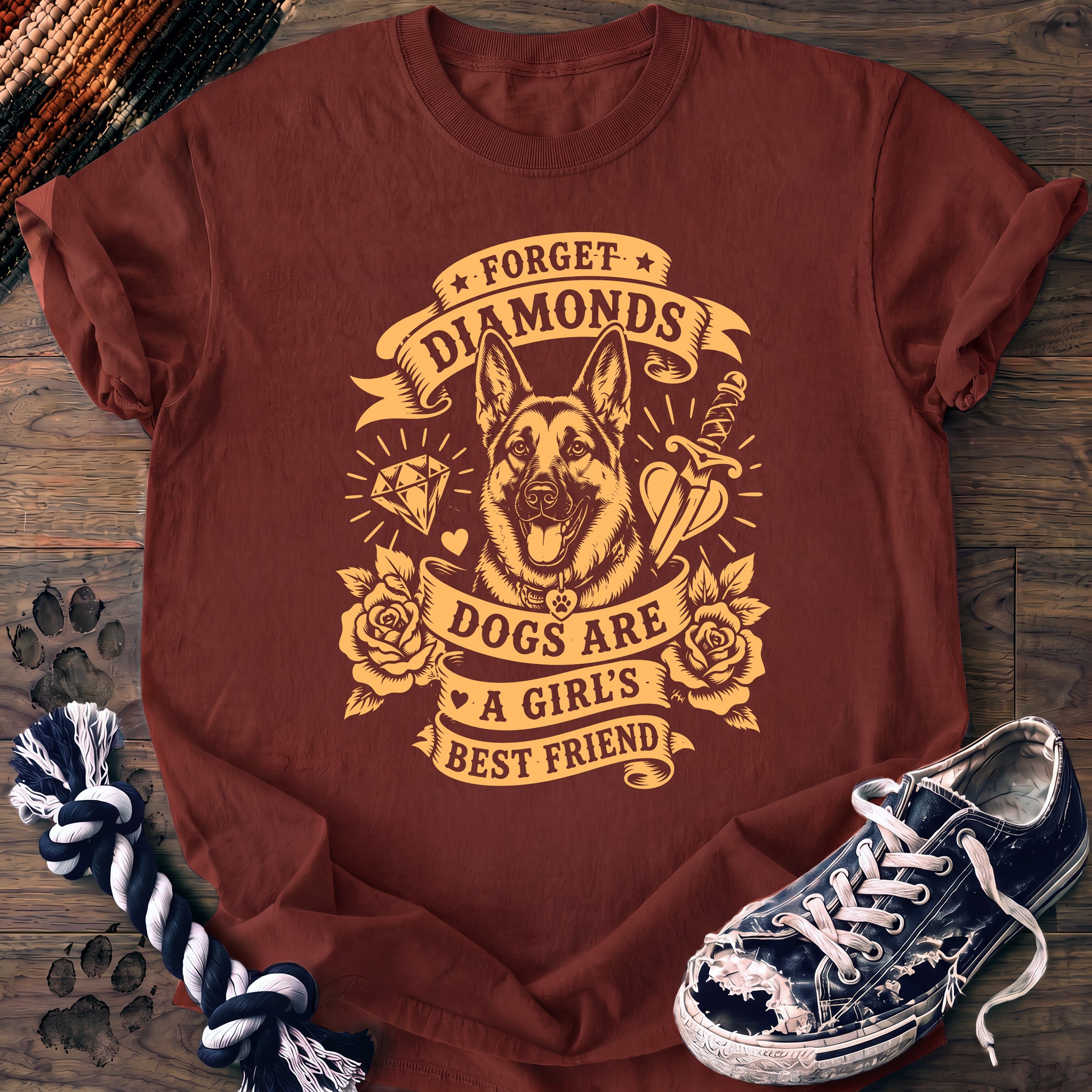 PAWSSION CLUB t-shirt in Brick color - SKU PC-0267
