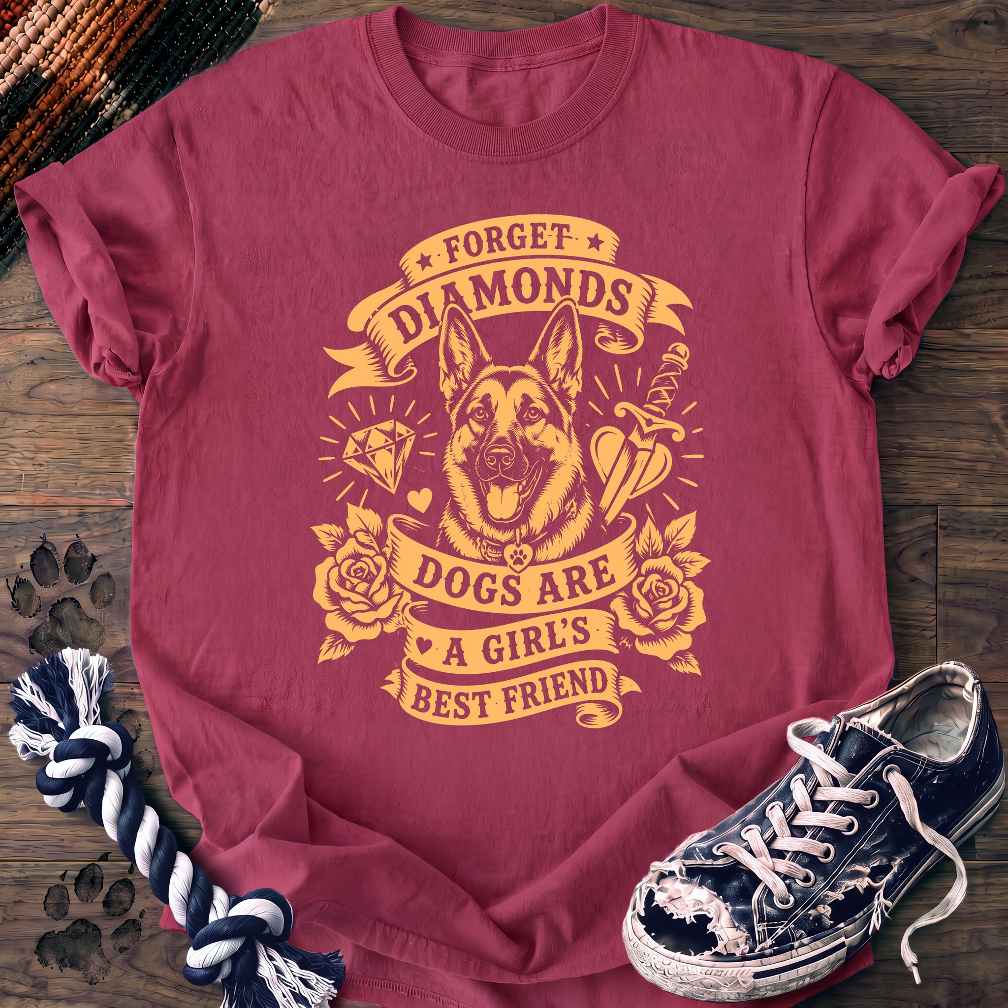 PAWSSION CLUB t-shirt in Crunchberry color - SKU PC-0267