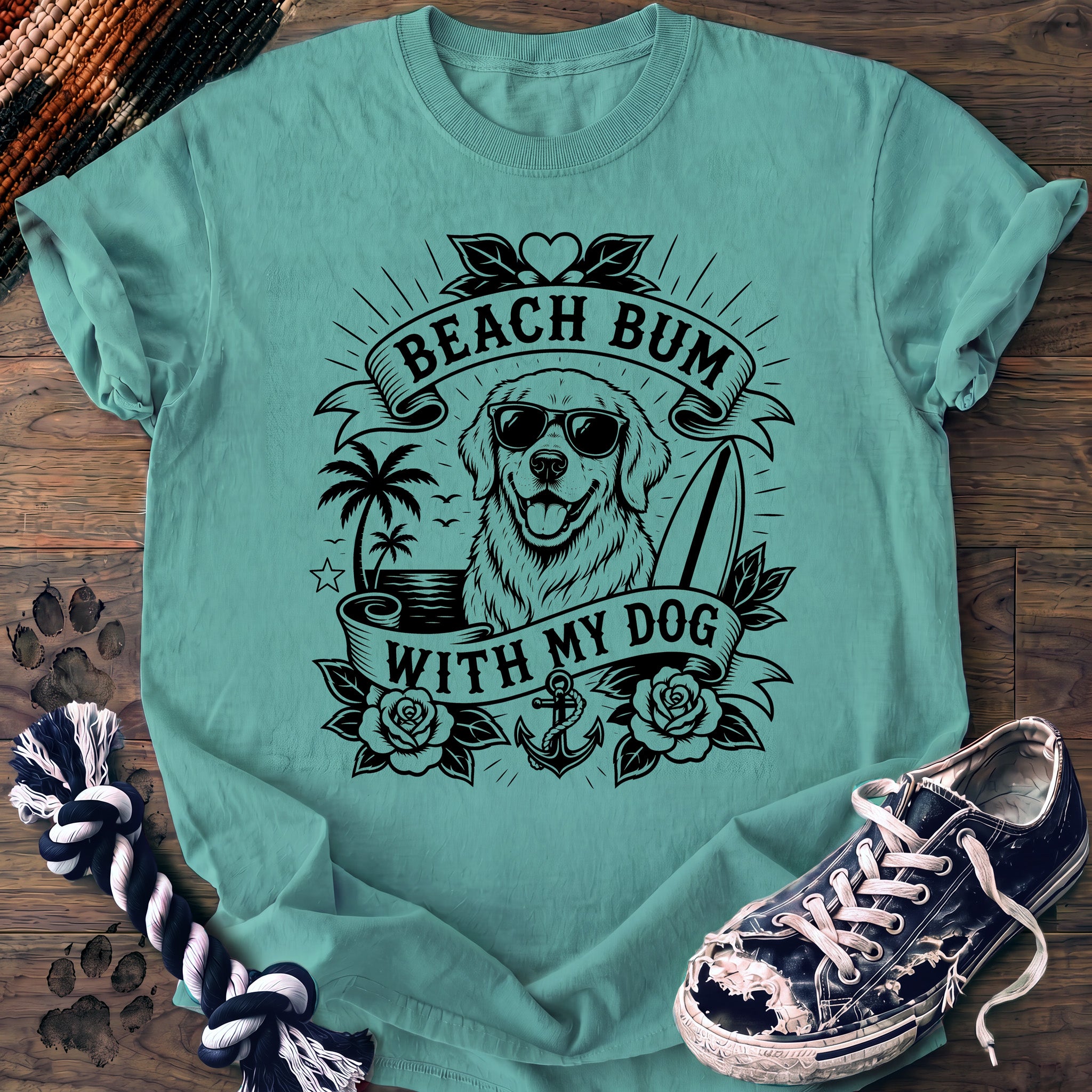PAWSSION CLUB t-shirt in ChalkyMint color - SKU PC-0268