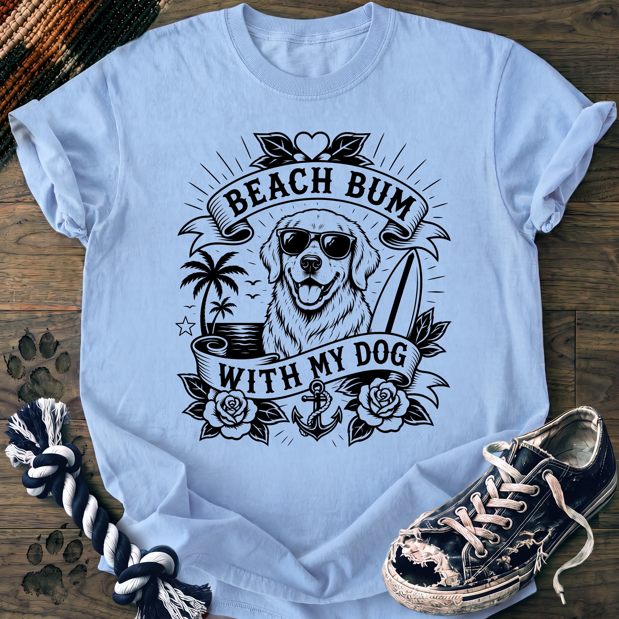 PAWSSION CLUB t-shirt in Chambray color - SKU PC-0268