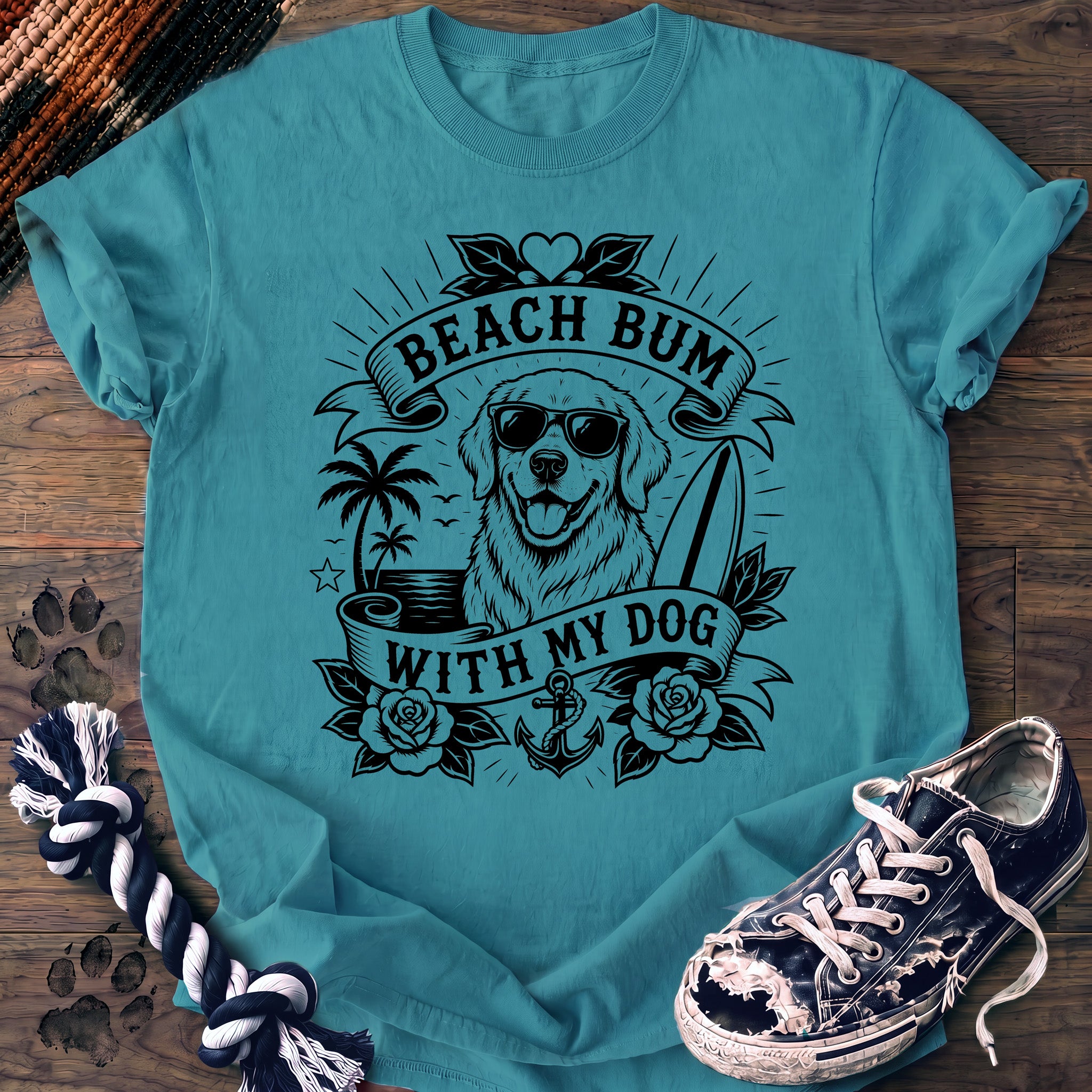 PAWSSION CLUB t-shirt in LagoonBlue color - SKU PC-0268