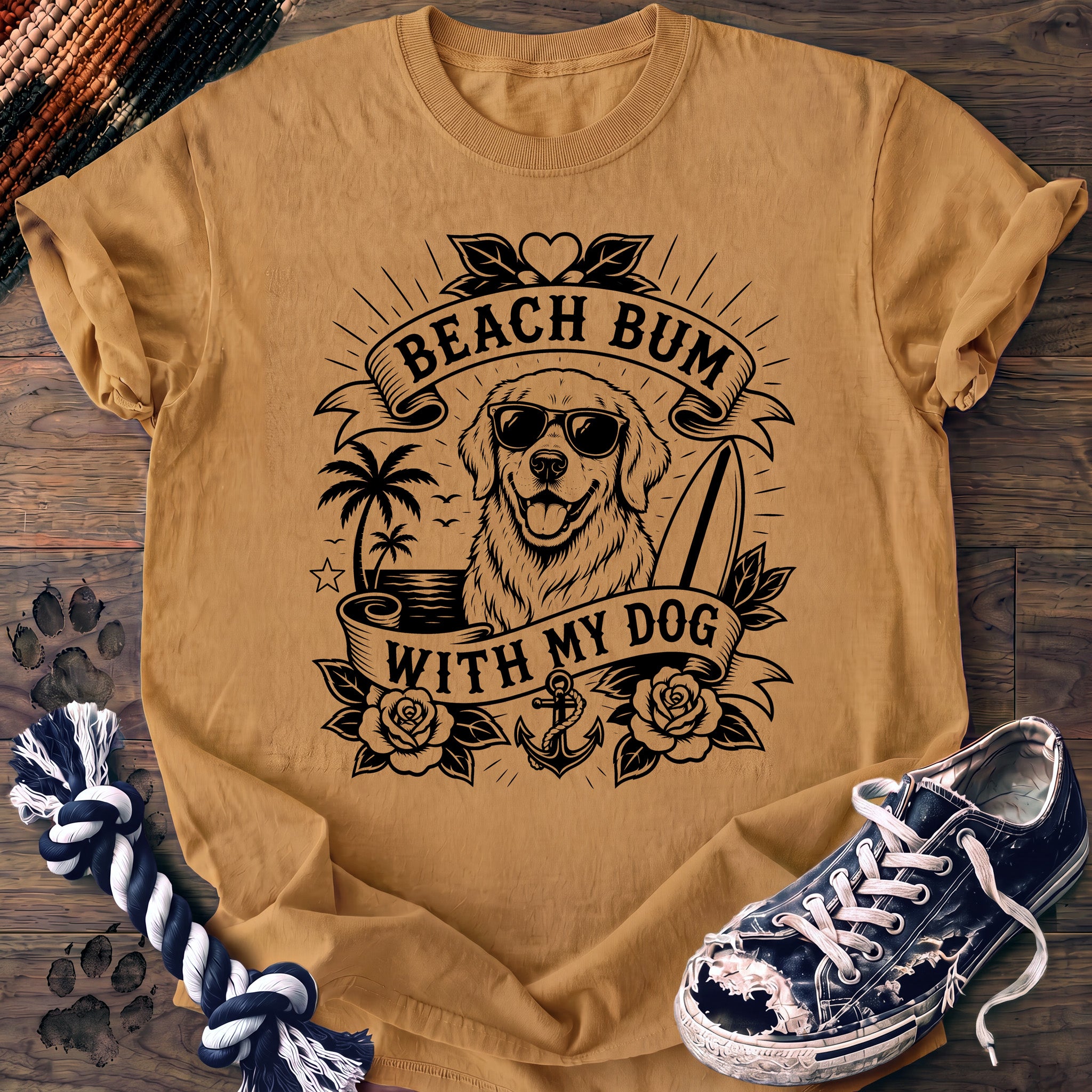 PAWSSION CLUB t-shirt in Mustard color - SKU PC-0268