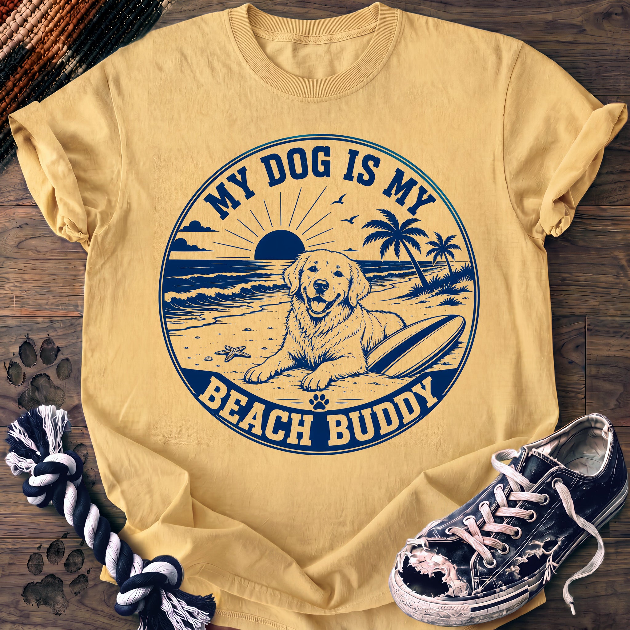PAWSSION CLUB t-shirt in Butter color - SKU PC-0269