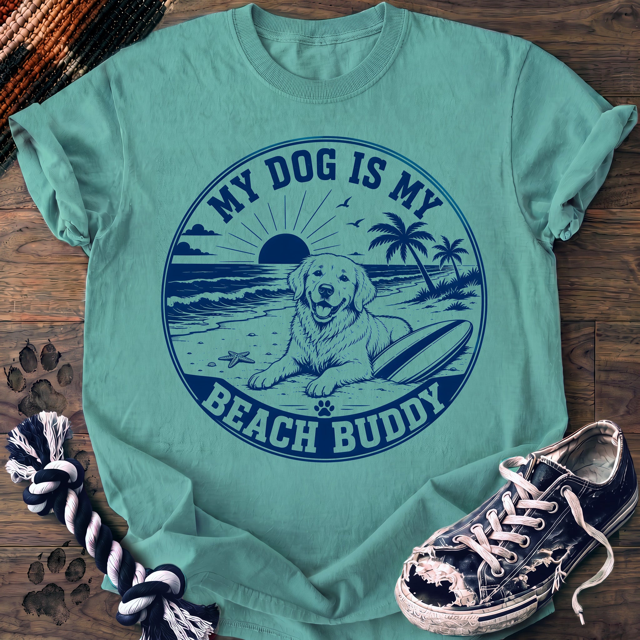 PAWSSION CLUB t-shirt in ChalkyMint color - SKU PC-0269