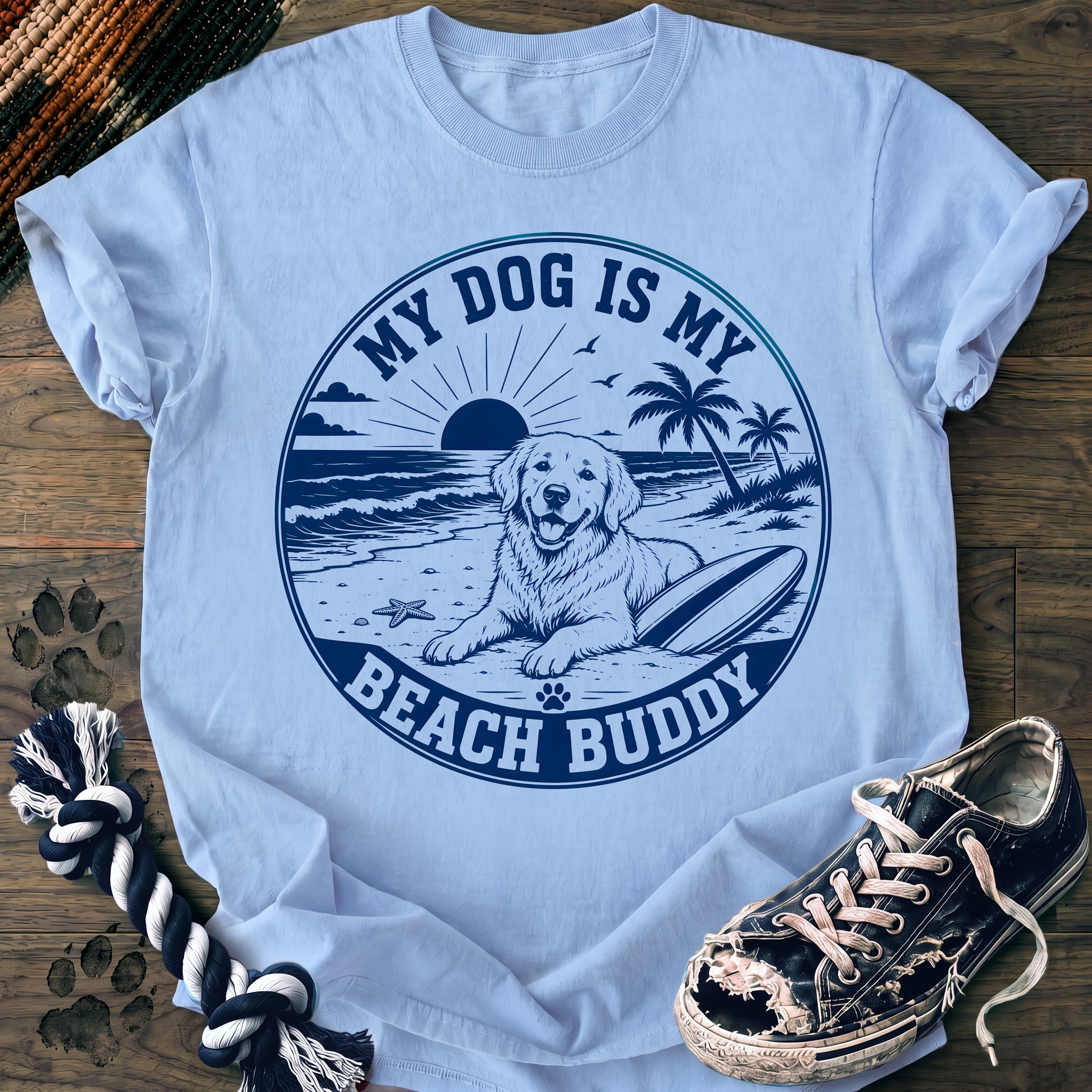PAWSSION CLUB t-shirt in Chambray color - SKU PC-0269