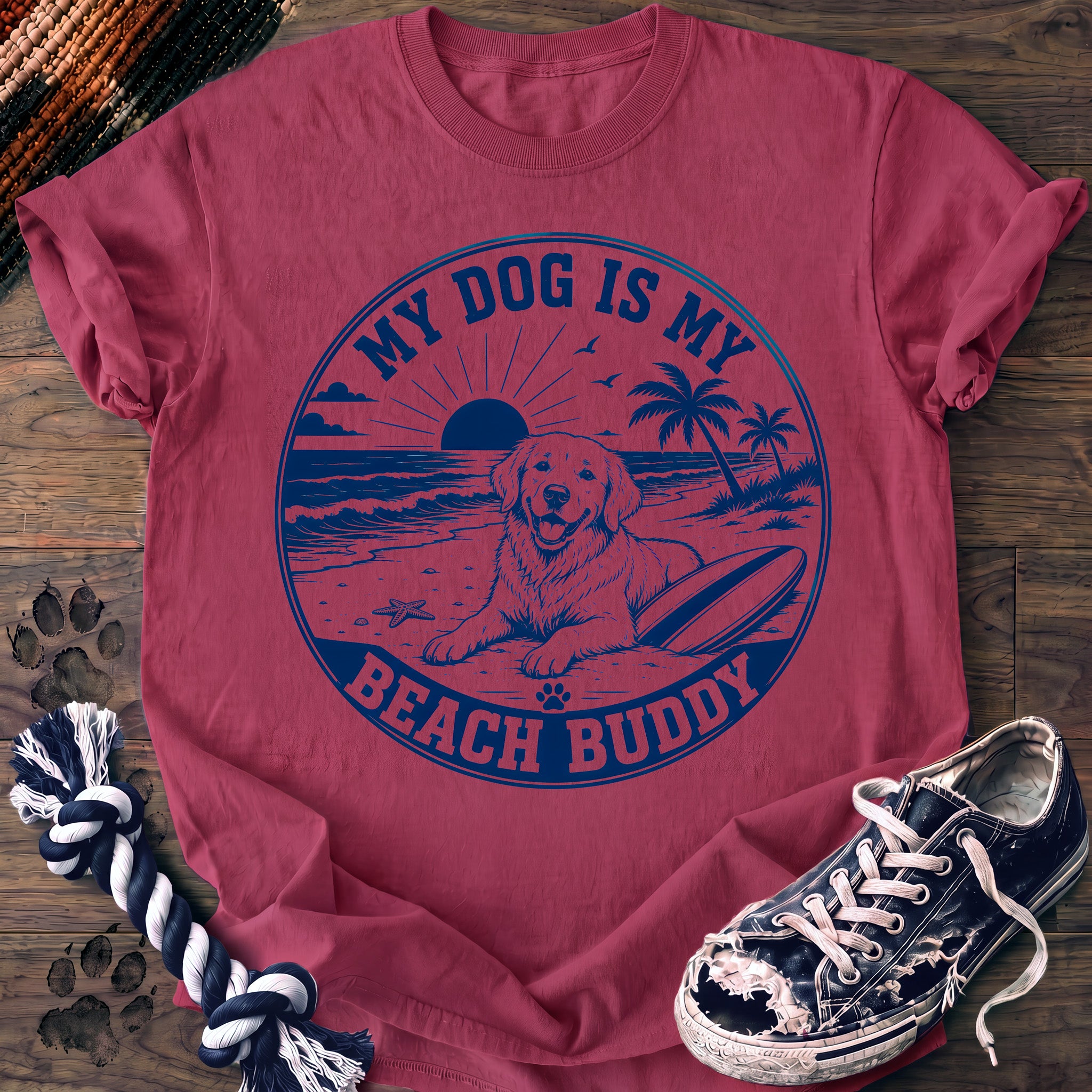 PAWSSION CLUB t-shirt in Crunchberry color - SKU PC-0269