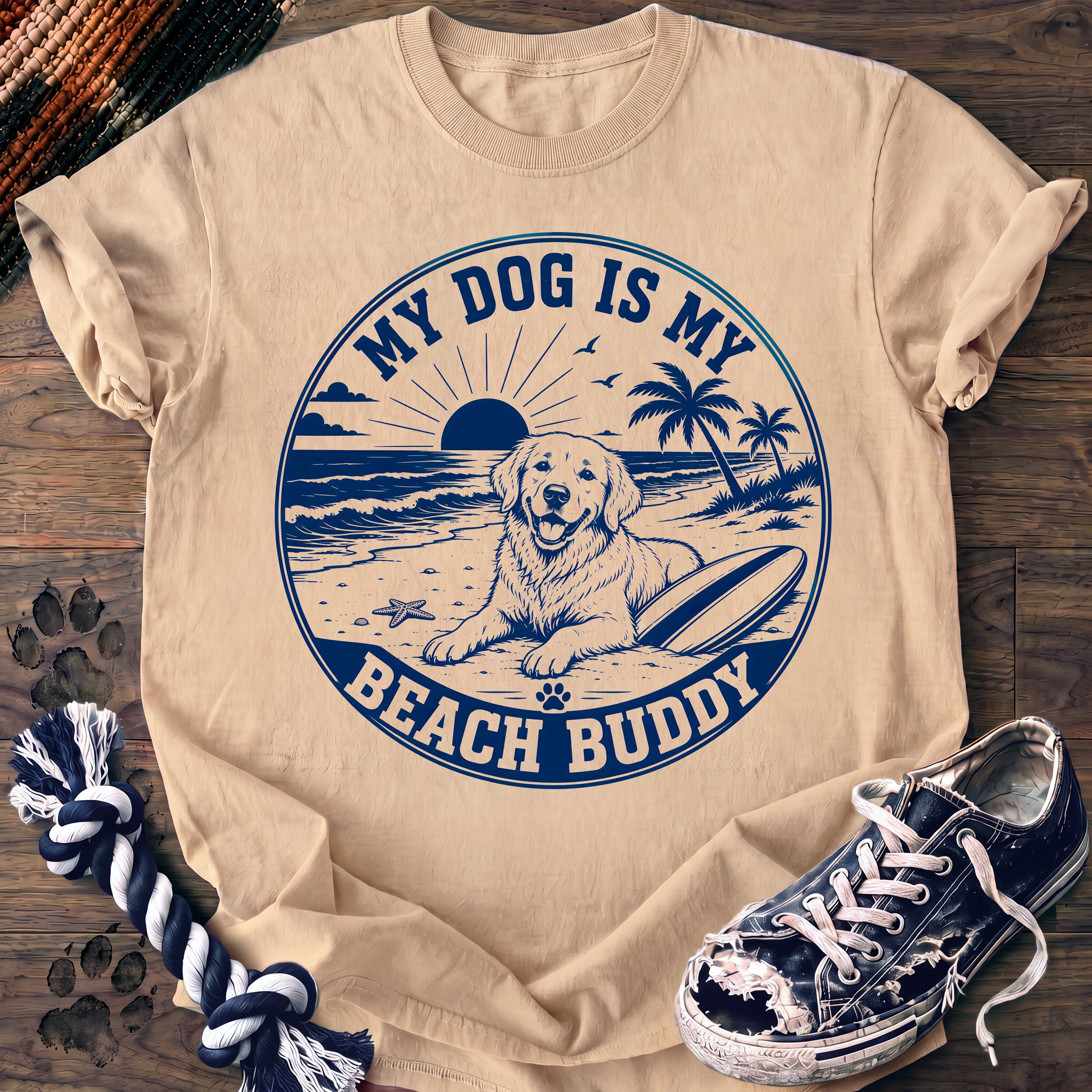 PAWSSION CLUB t-shirt in Ivory color - SKU PC-0269
