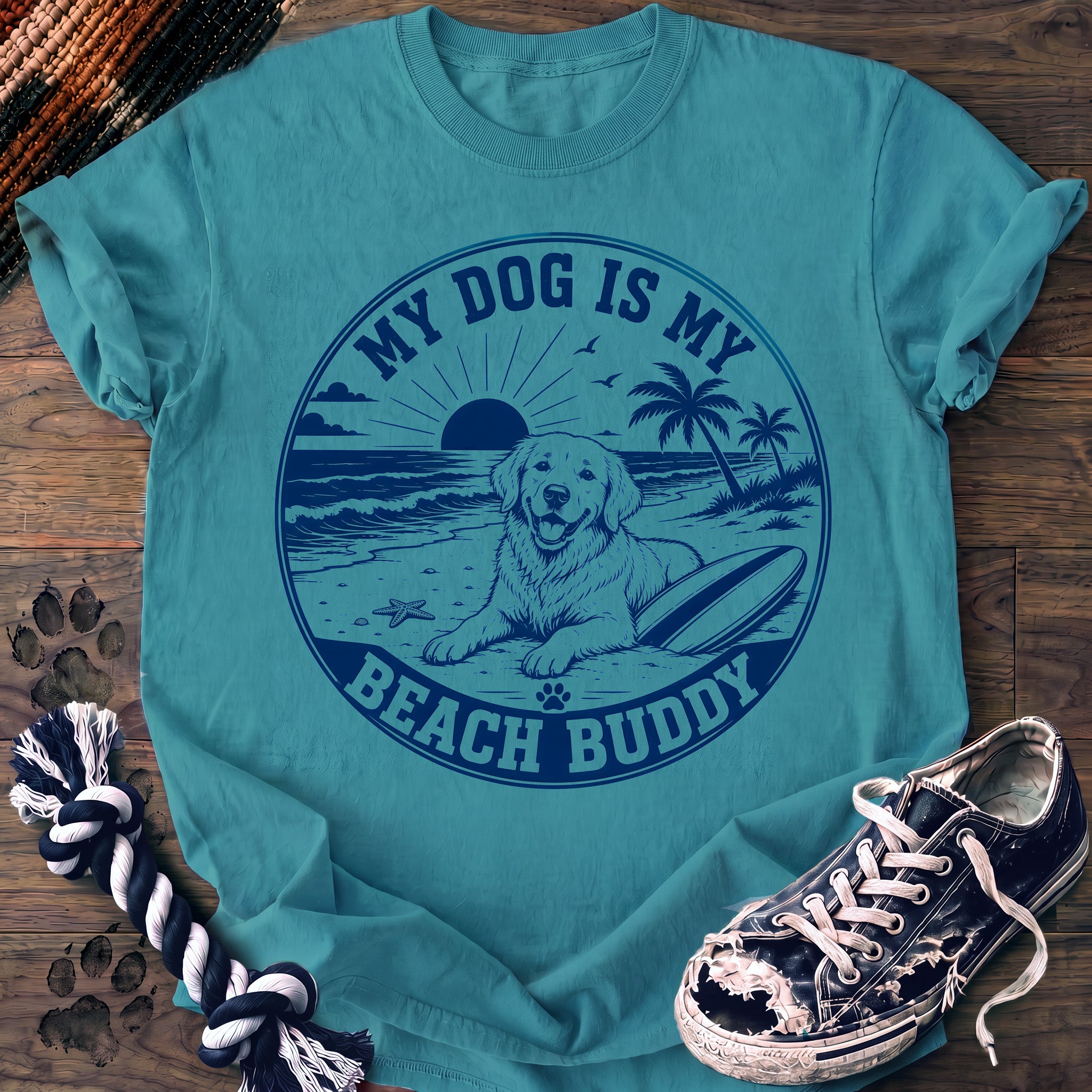 PAWSSION CLUB t-shirt in LagoonBlue color - SKU PC-0269