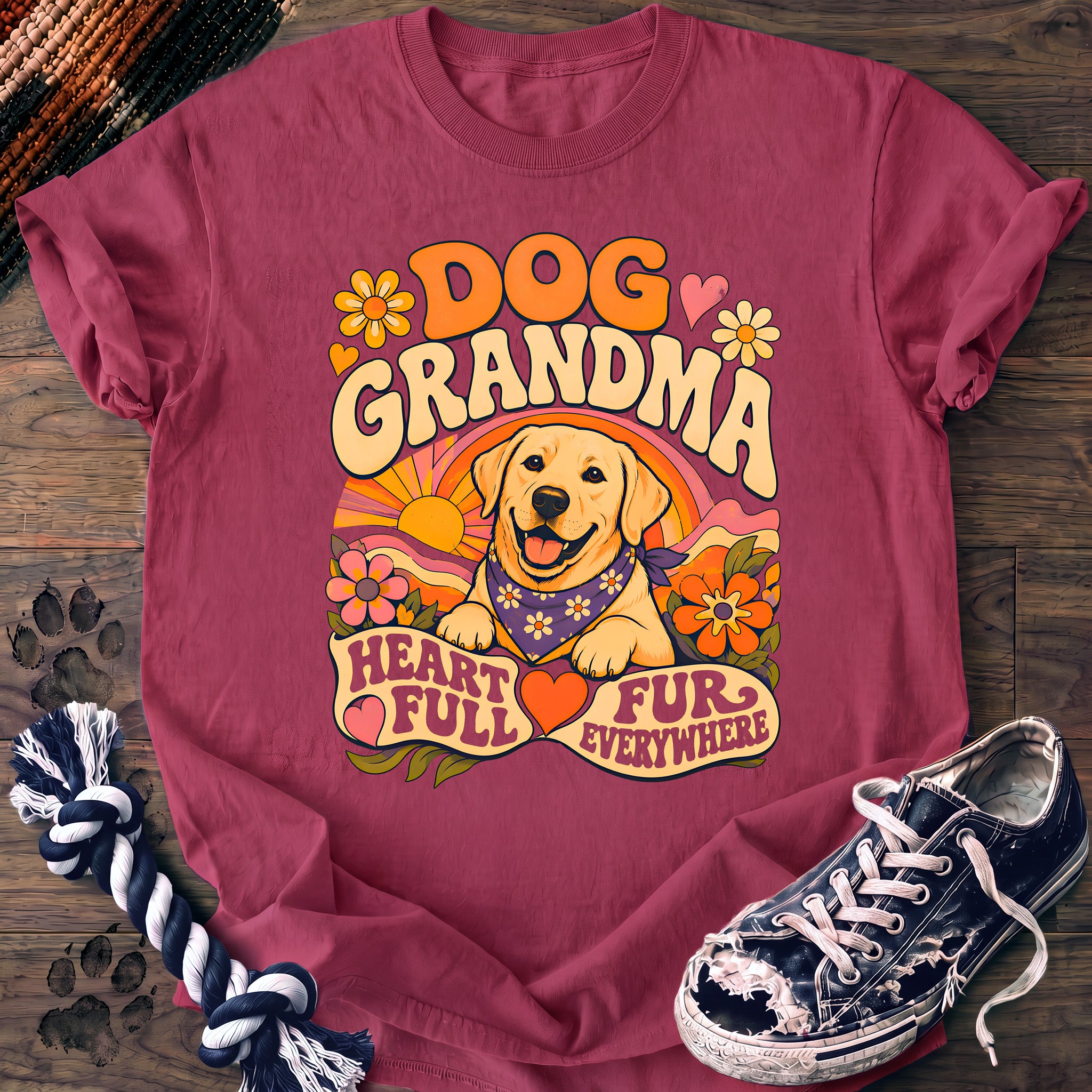 PAWSSION CLUB t-shirt in Crunchberry color - SKU PC-0279