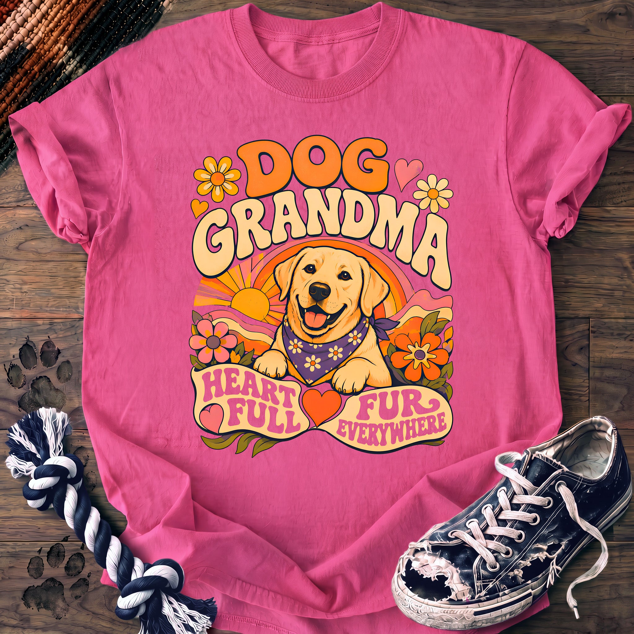 PAWSSION CLUB t-shirt in NeonPink color - SKU PC-0279