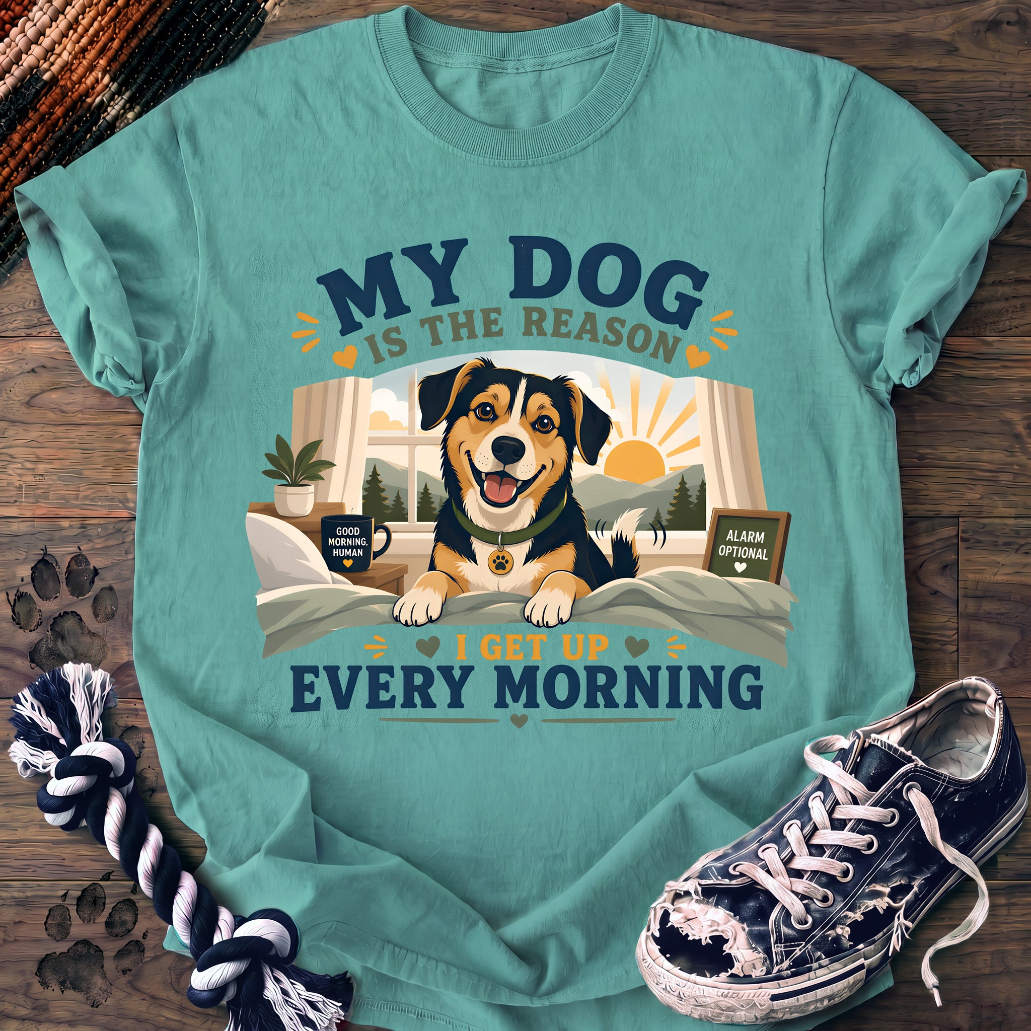 PAWSSION CLUB t-shirt in ChalkyMint color - SKU PC-0284