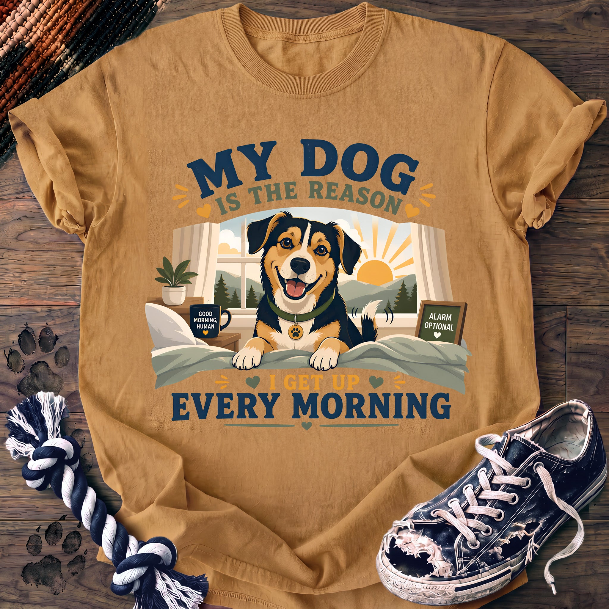 PAWSSION CLUB t-shirt in Mustard color - SKU PC-0284