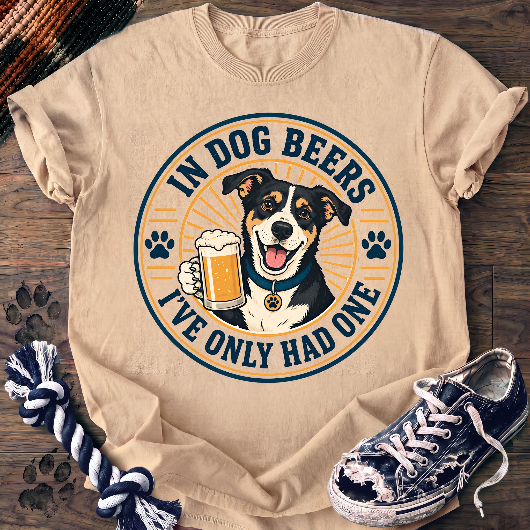 PAWSSION CLUB t-shirt in Ivory color - SKU PC-0285