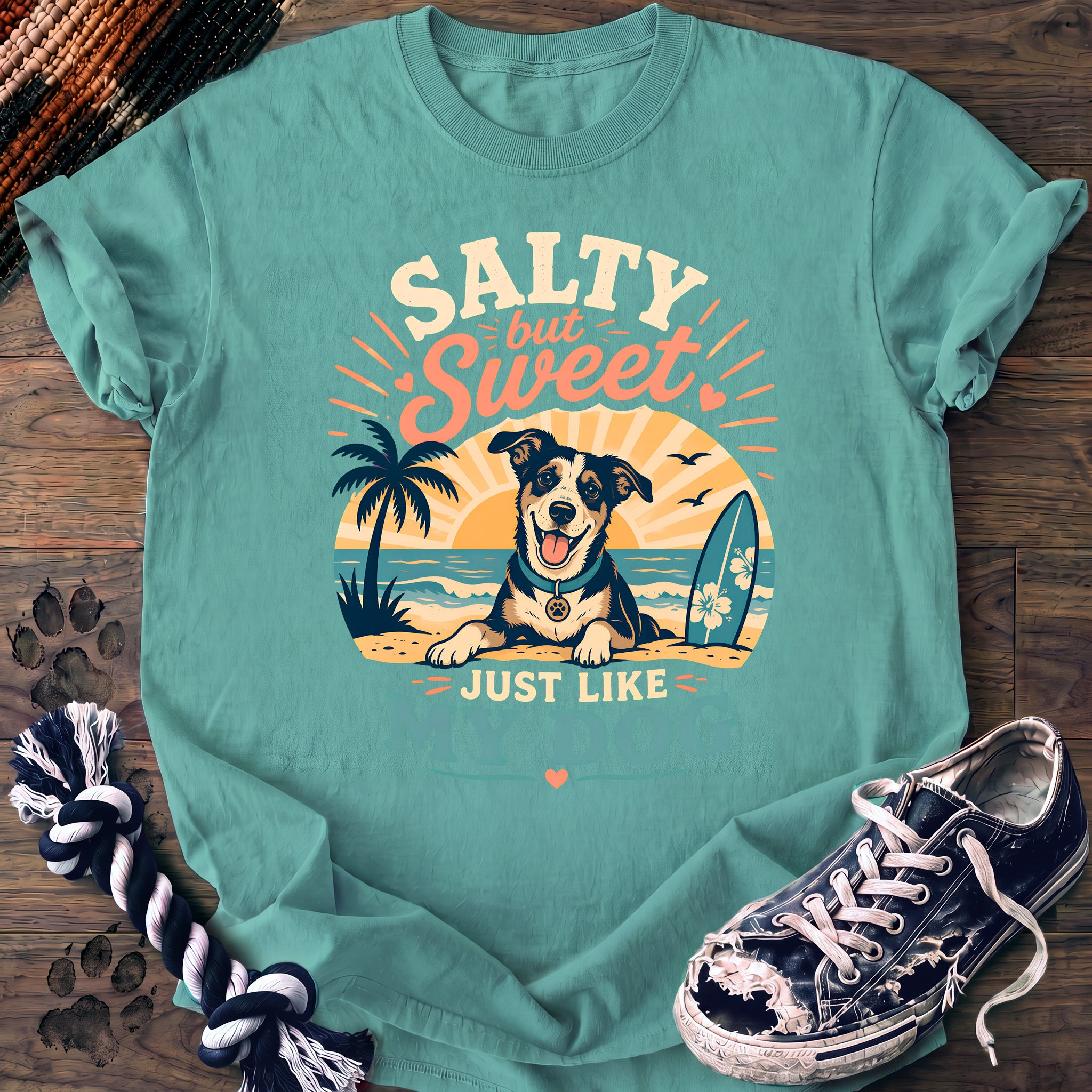 PAWSSION CLUB t-shirt in ChalkyMint color - SKU PC-0286