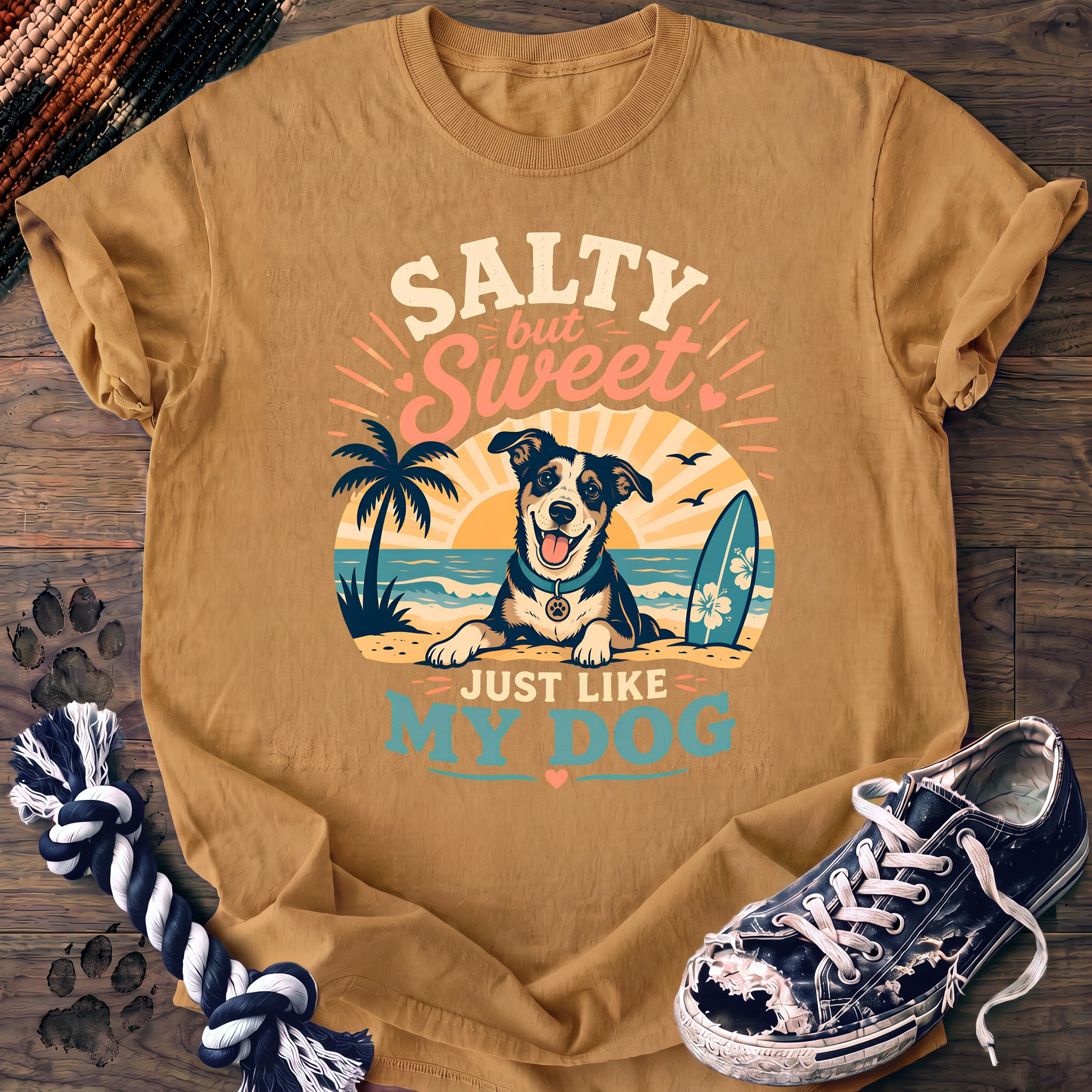 PAWSSION CLUB t-shirt in Mustard color - SKU PC-0286