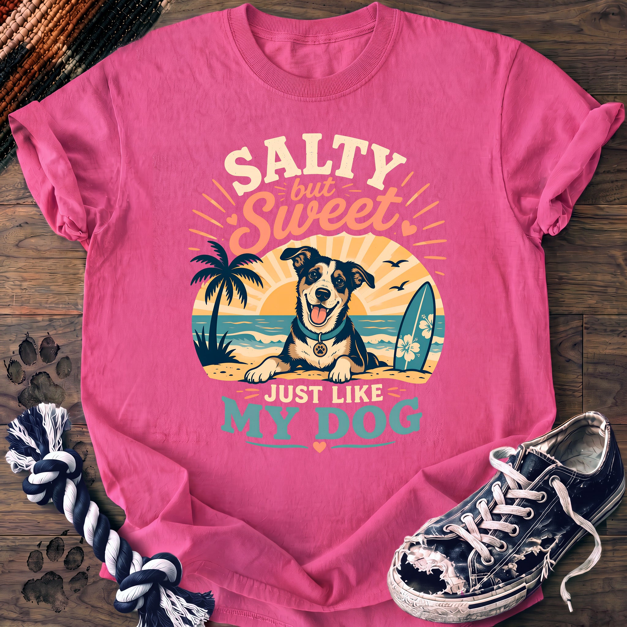 PAWSSION CLUB t-shirt in NeonPink color - SKU PC-0286
