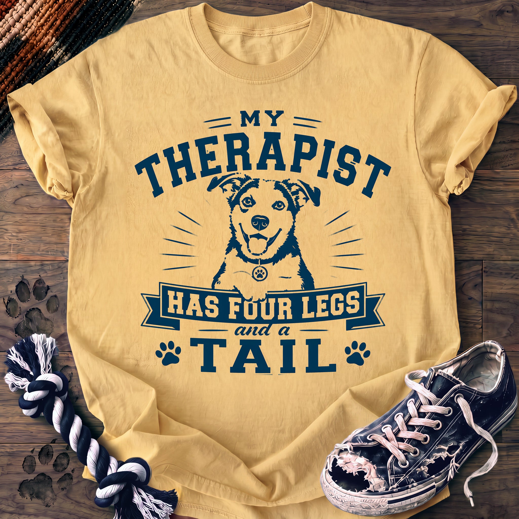 PAWSSION CLUB t-shirt in Butter color - SKU PC-0287