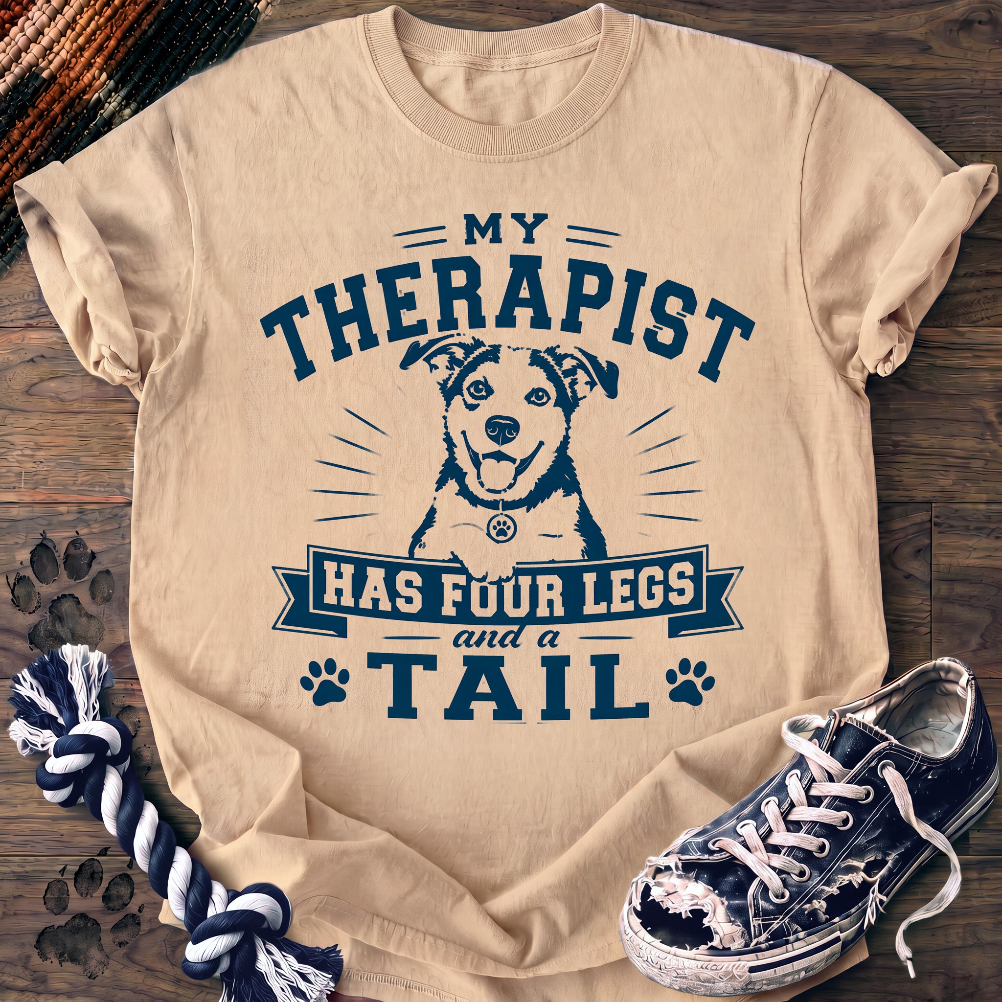 PAWSSION CLUB t-shirt in Ivory color - SKU PC-0287