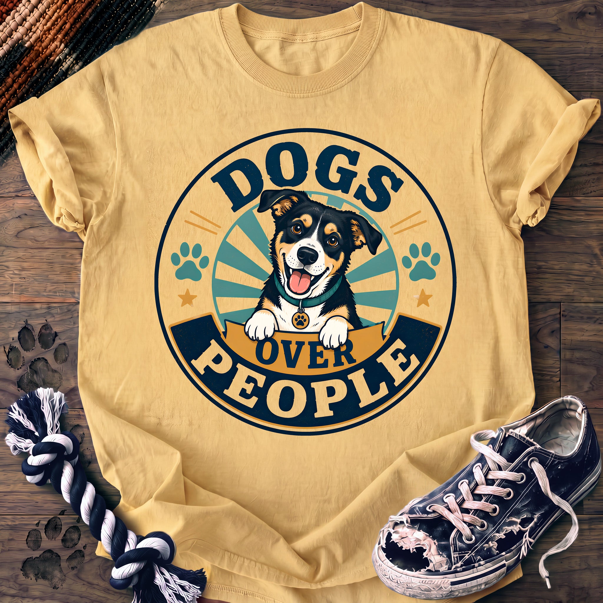PAWSSION CLUB t-shirt in Butter color - SKU PC-0288