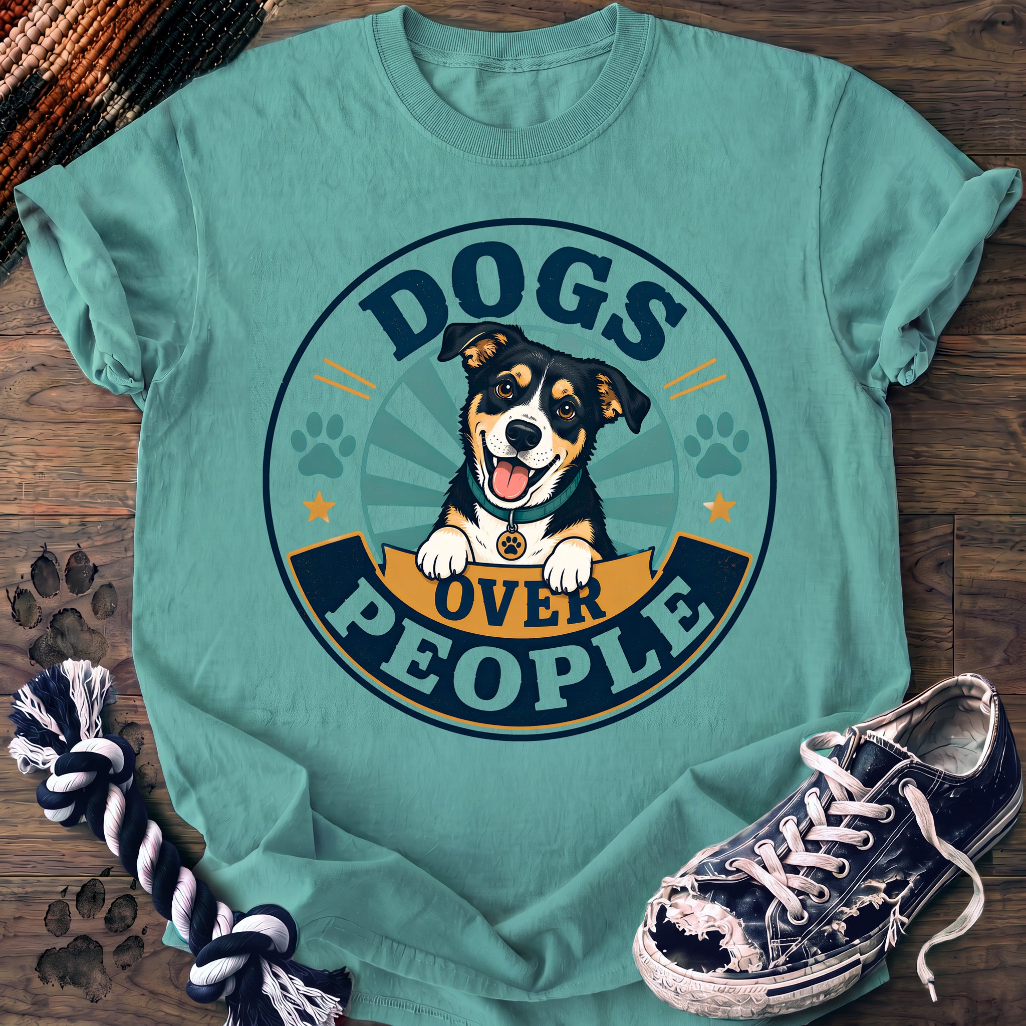 PAWSSION CLUB t-shirt in ChalkyMint color - SKU PC-0288
