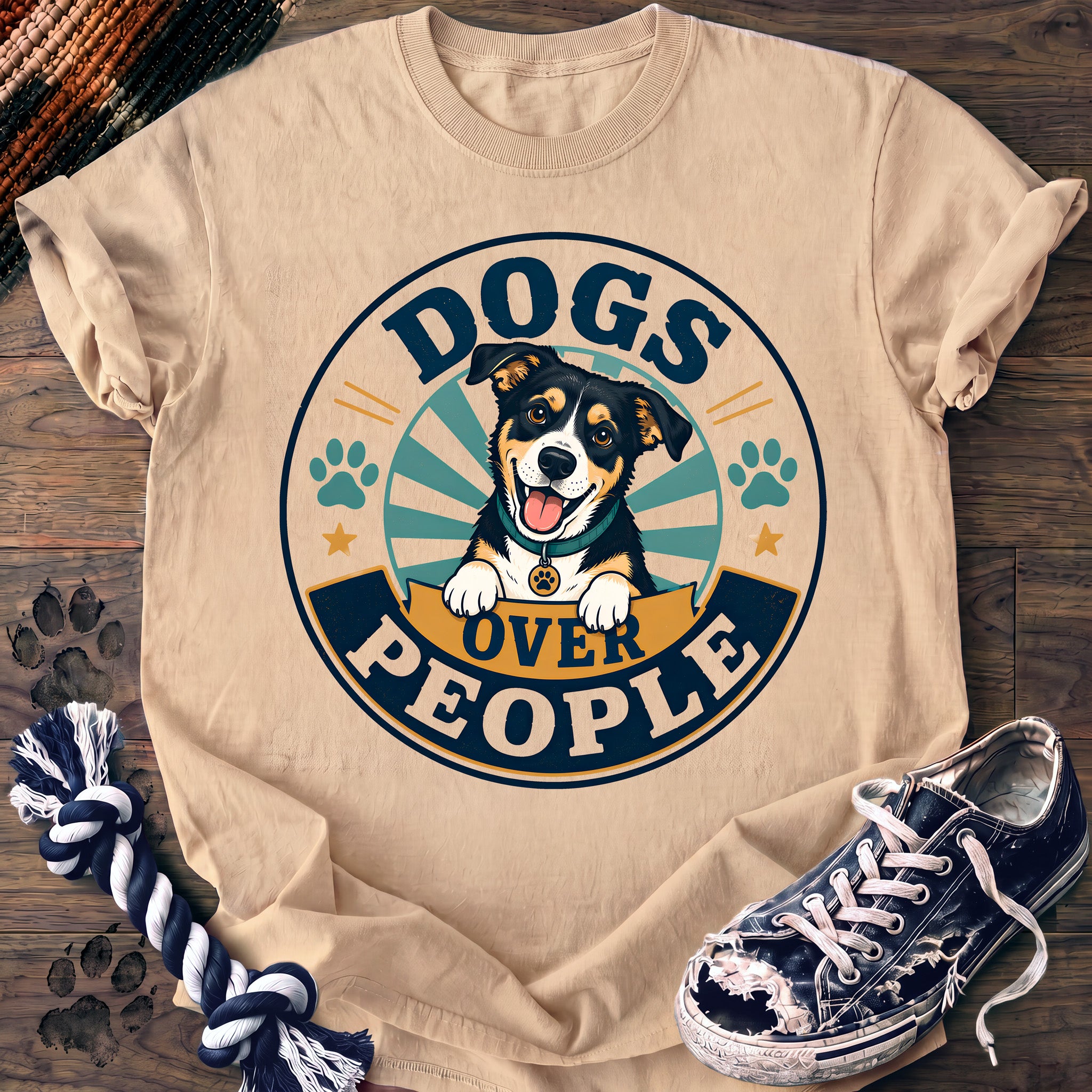 PAWSSION CLUB t-shirt in Ivory color - SKU PC-0288