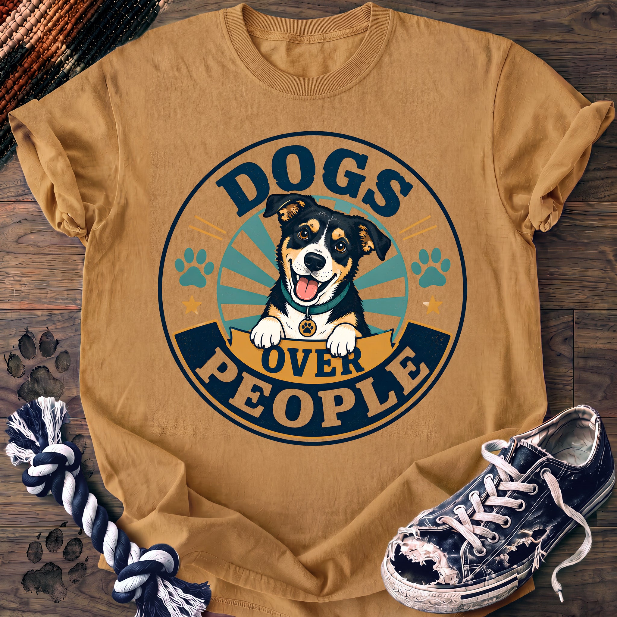 PAWSSION CLUB t-shirt in Mustard color - SKU PC-0288