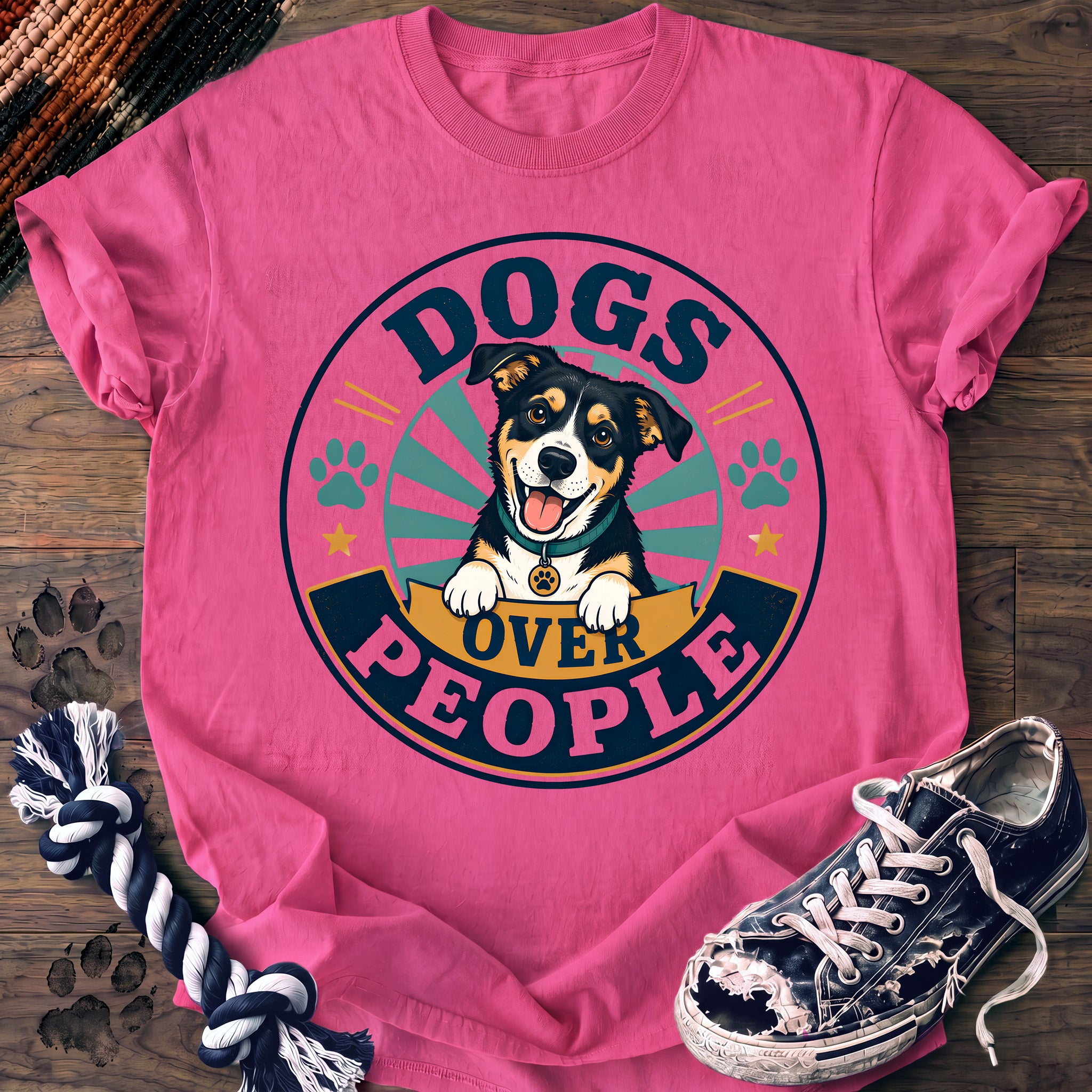 PAWSSION CLUB t-shirt in NeonPink color - SKU PC-0288